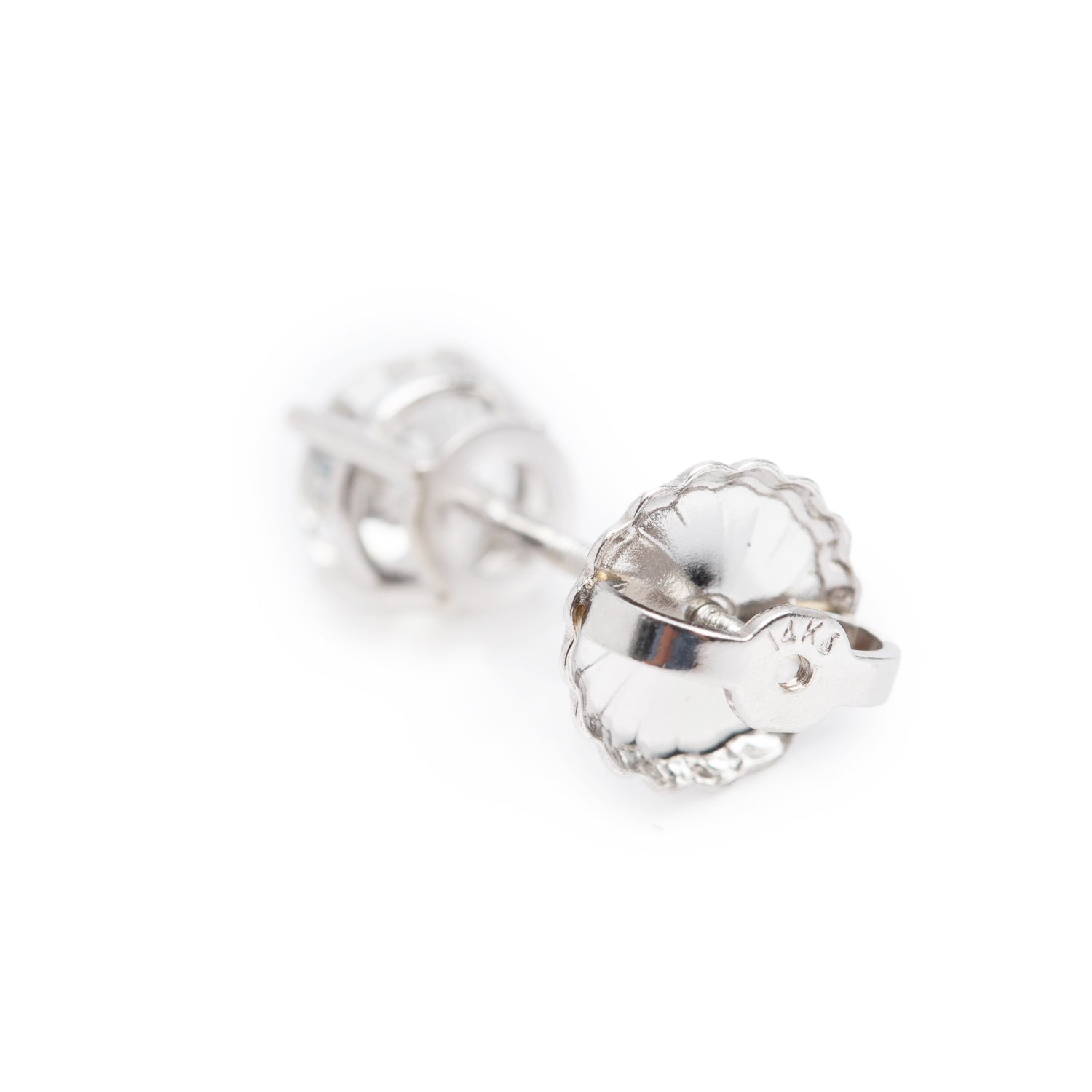14k White Gold 1.20 tcw. Diamond Stud Earrings
