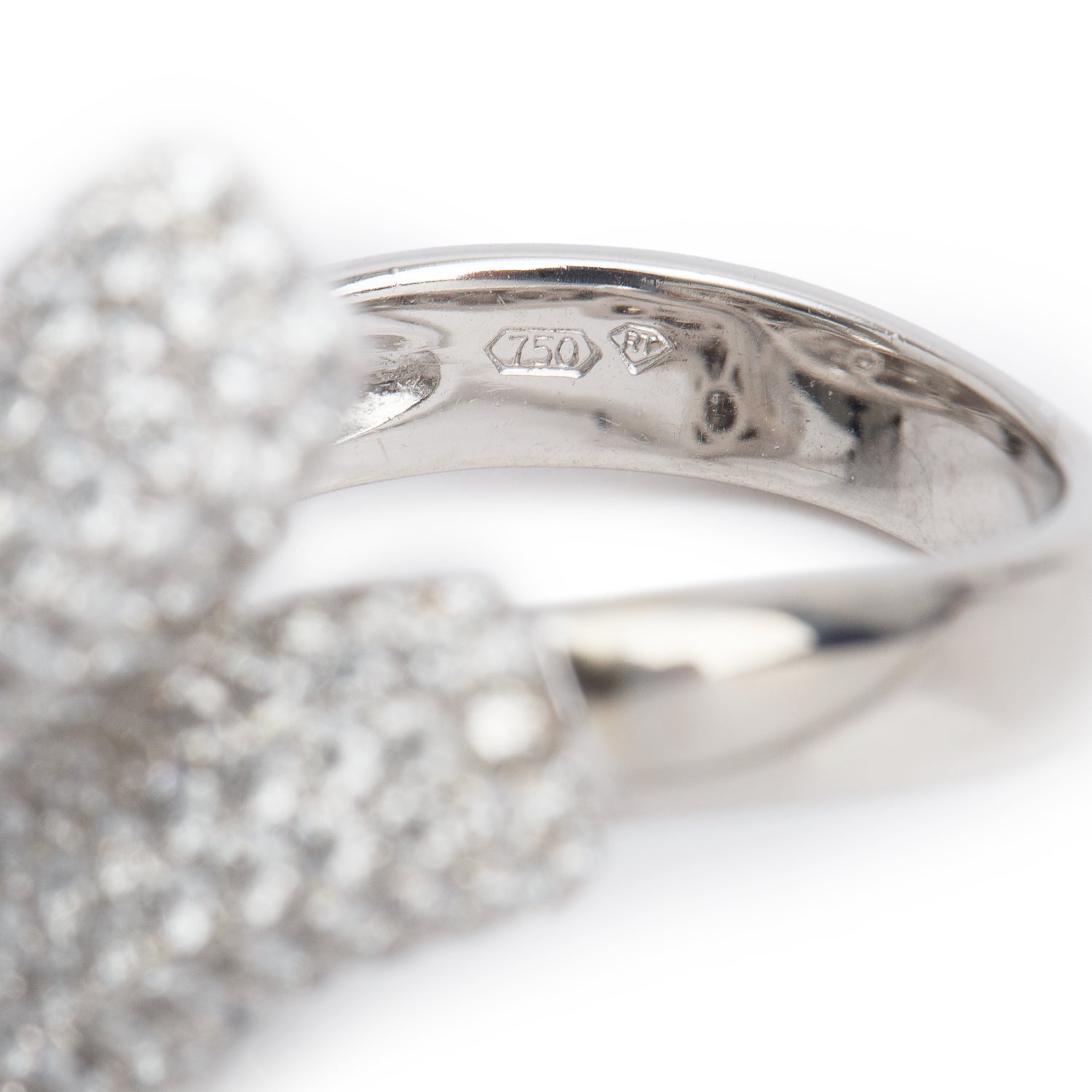 18k White Gold 2.41 tcw. Pave Diamond Cocktail Ring, Size 6.5