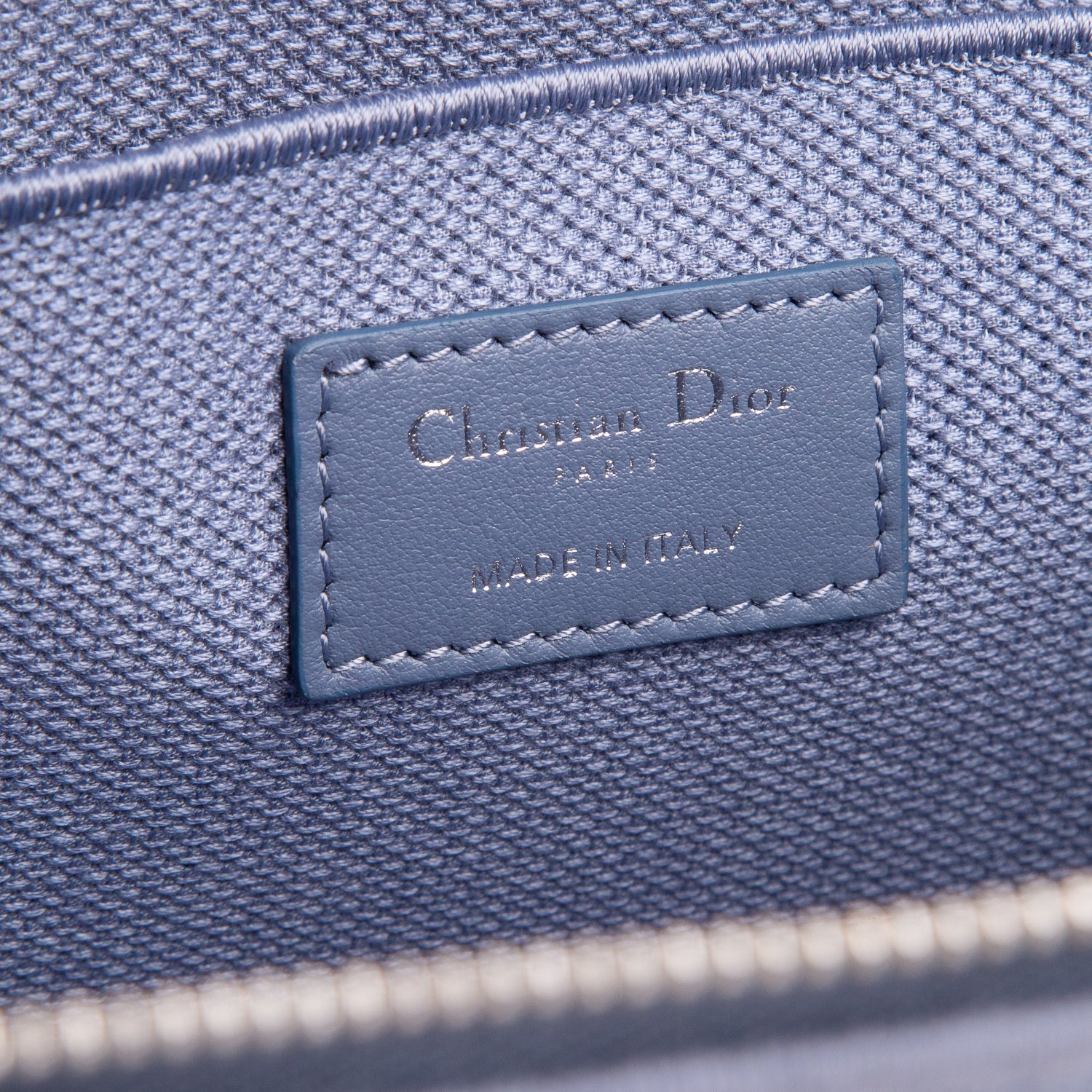 Christian Dior 2020 Blue Canvas Embroidered Cannage Travel Vanity Case