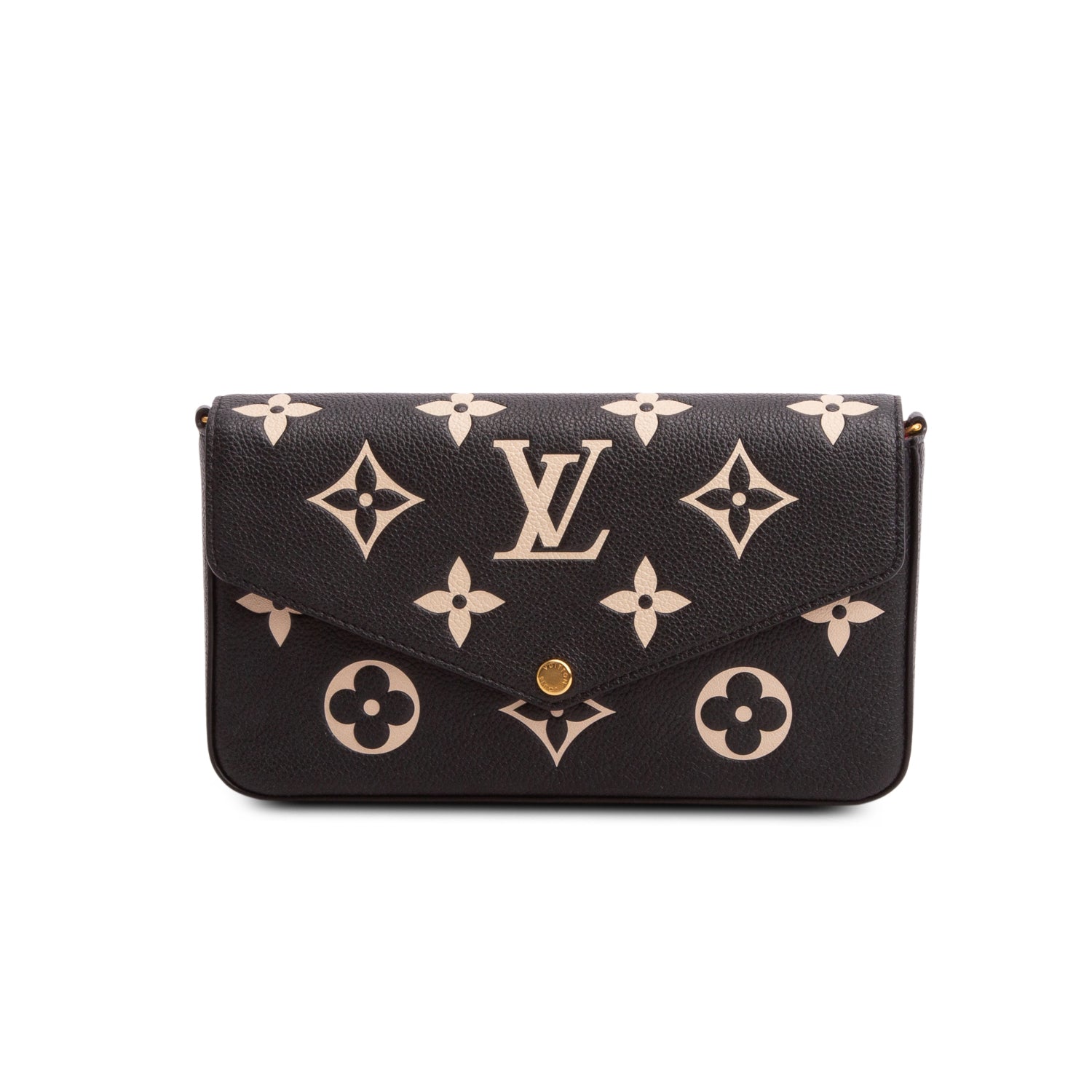 Louis Vuitton 2022 Black Monogram Empreinte Leather Felicie Pochette w/ Box, Inserts & Receipt