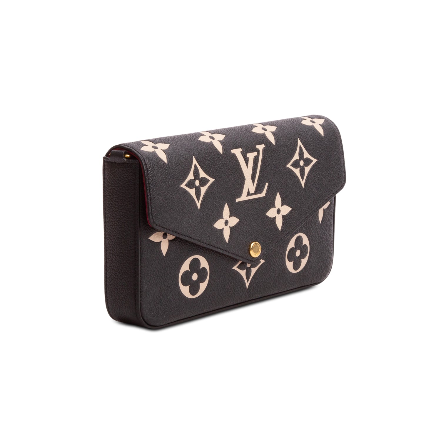 Louis Vuitton 2022 Black Monogram Empreinte Leather Felicie Pochette w/ Box, Inserts & Receipt