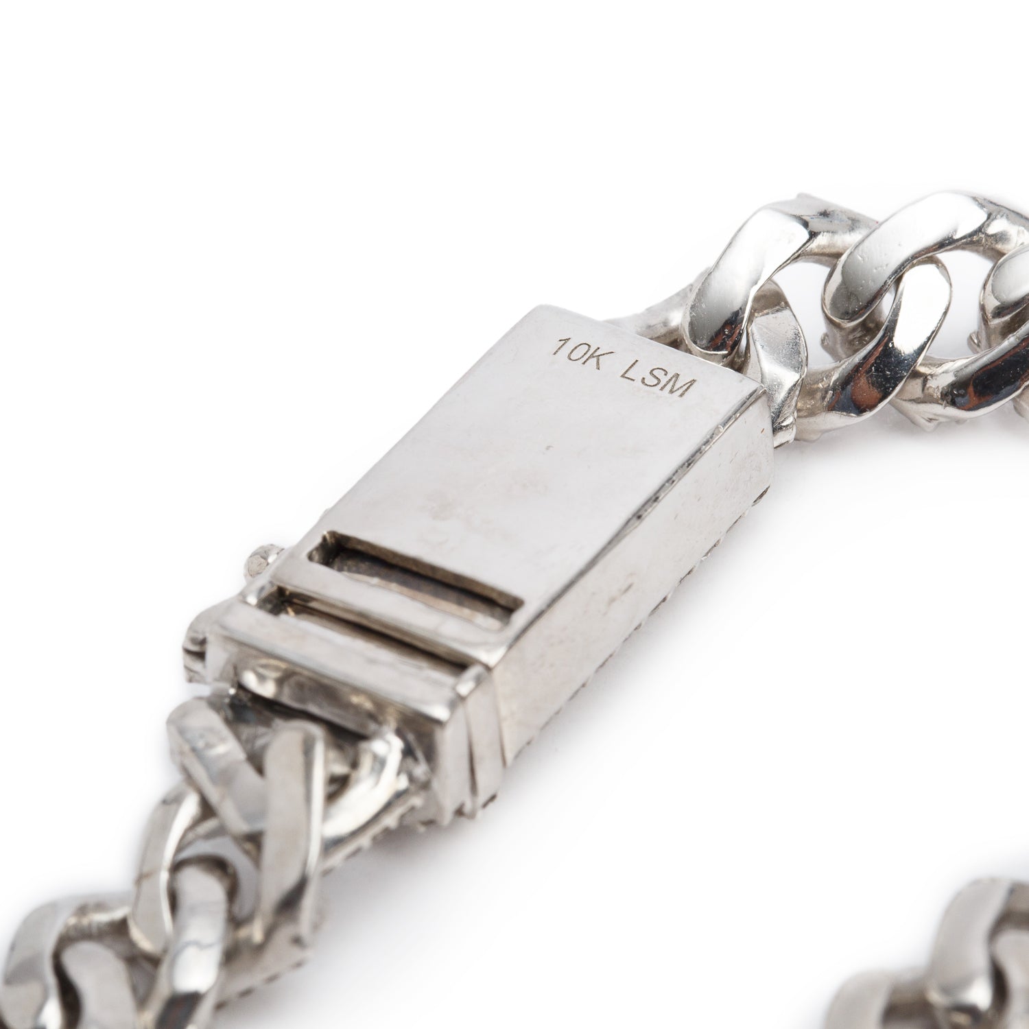 10k Yellow Gold Pave Diamond Curb Link Bracelet