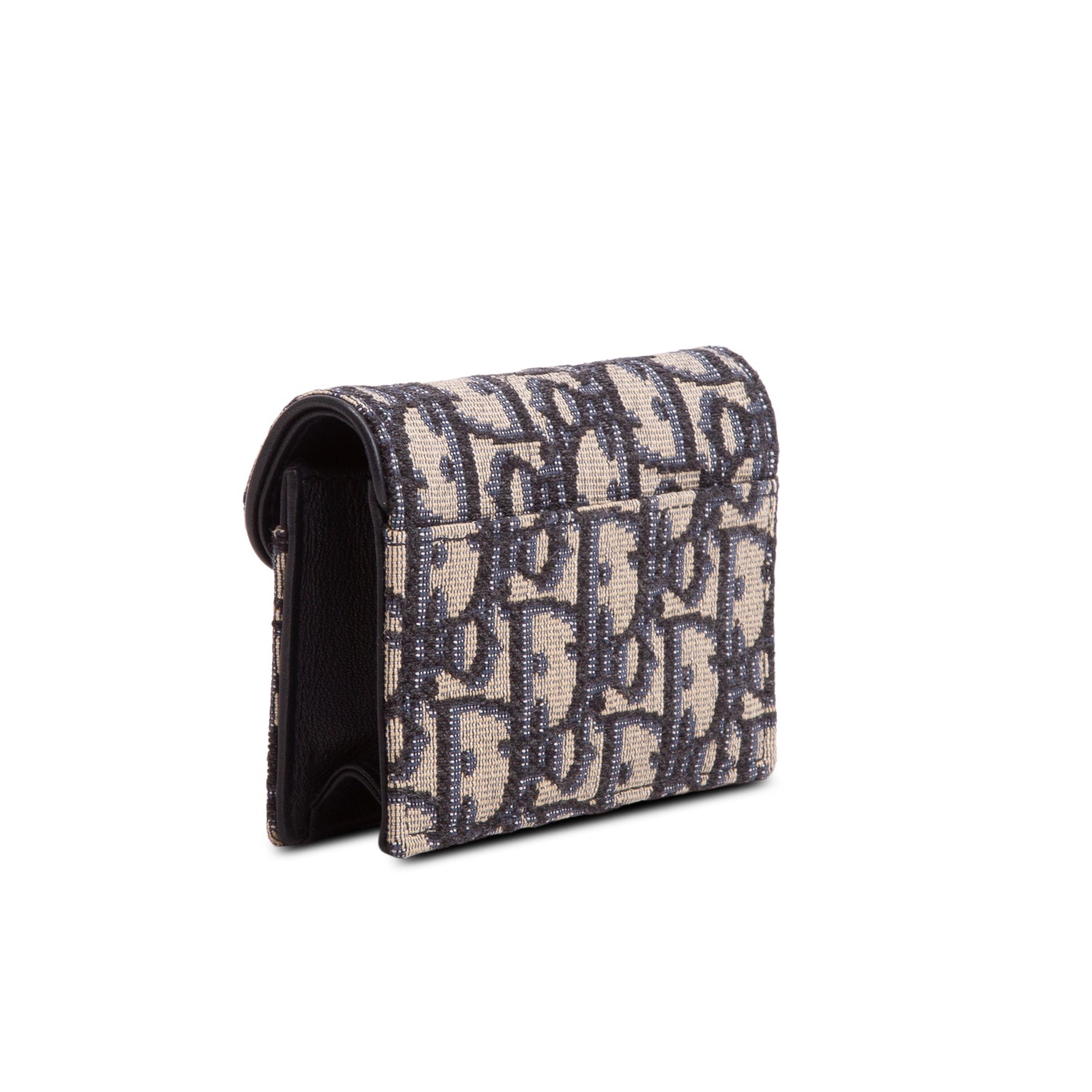 Christian Dior 2021 Oblique Saddle Bloom Flap Card Holder