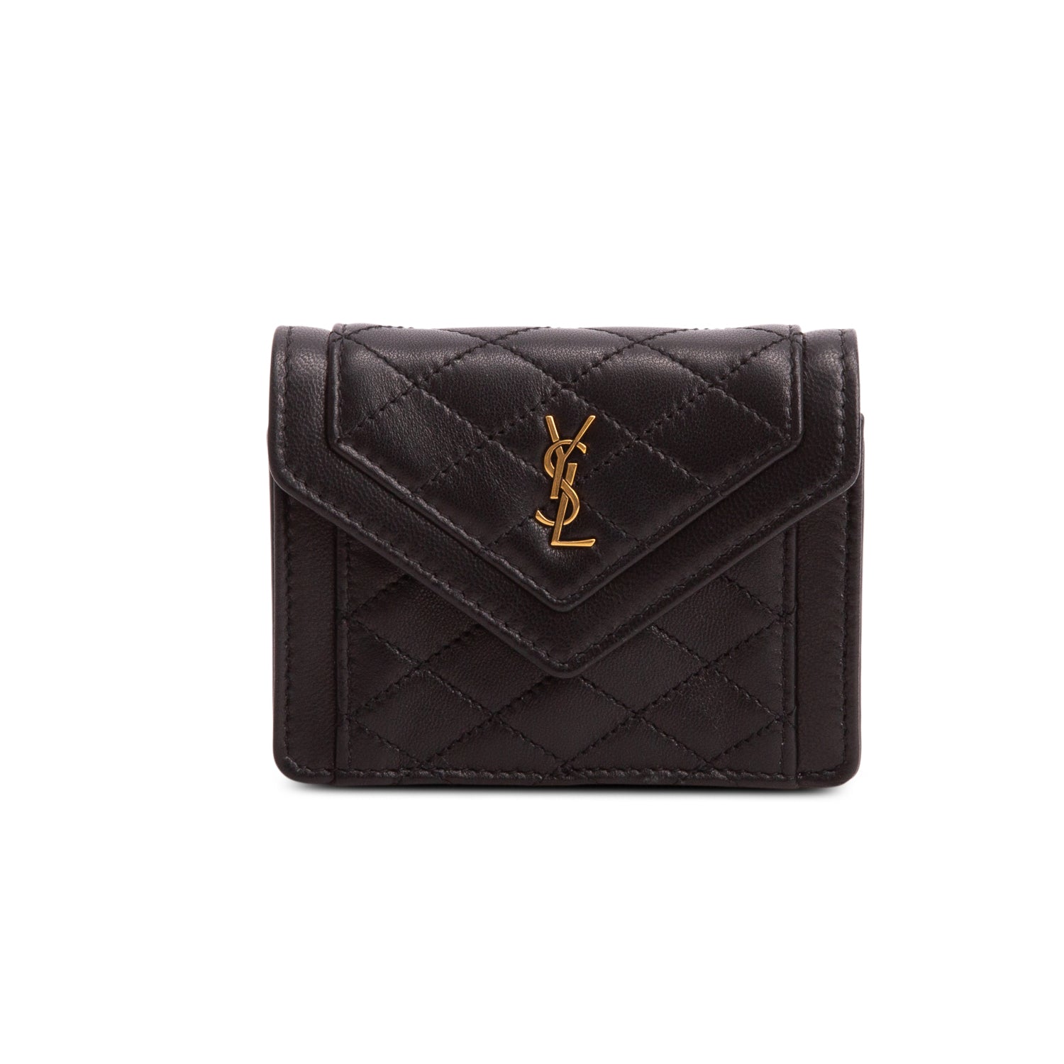 Saint Laurent 2023 Black Lambskin Quilted Mini Gaby w/ Box