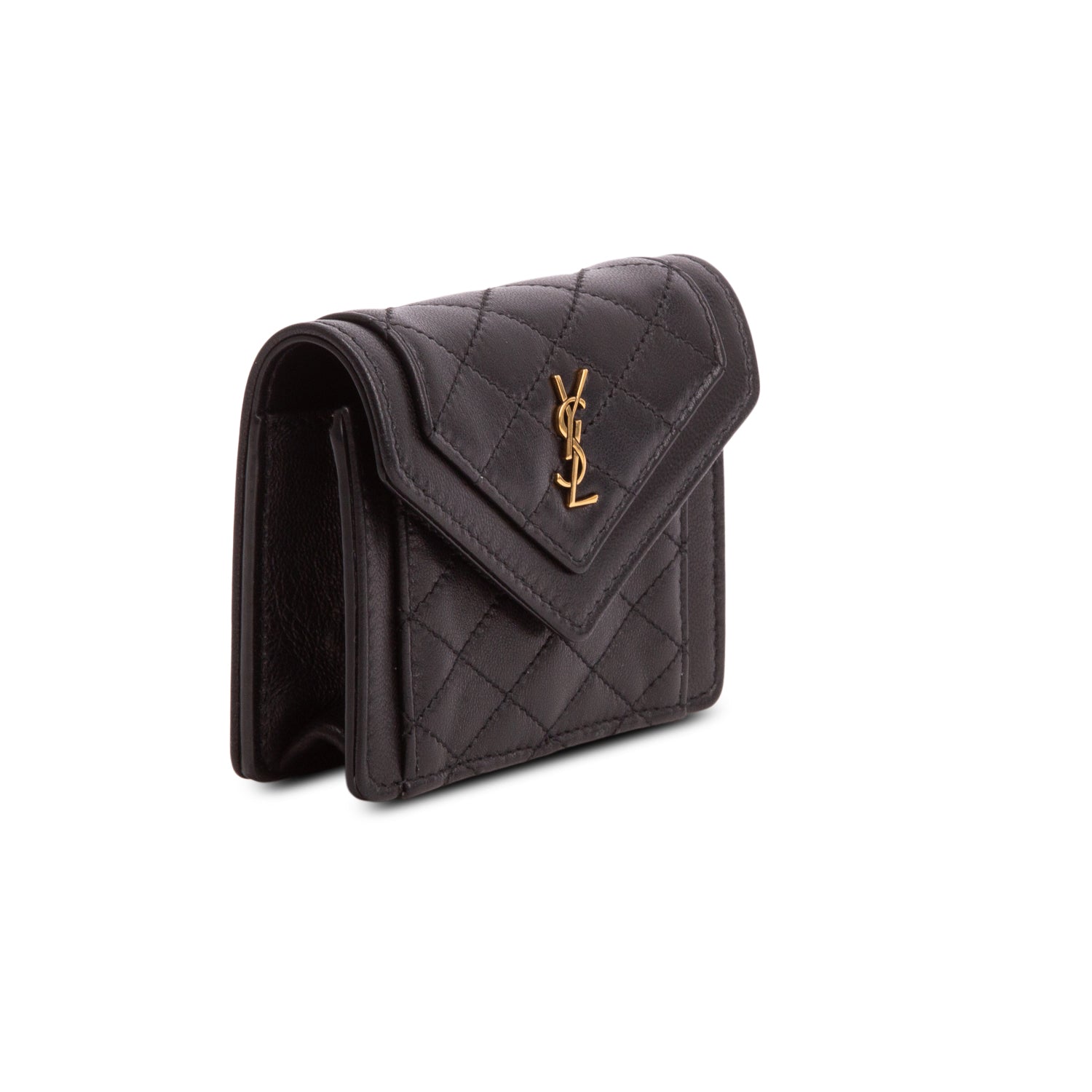 Saint Laurent 2023 Black Lambskin Quilted Mini Gaby w/ Box