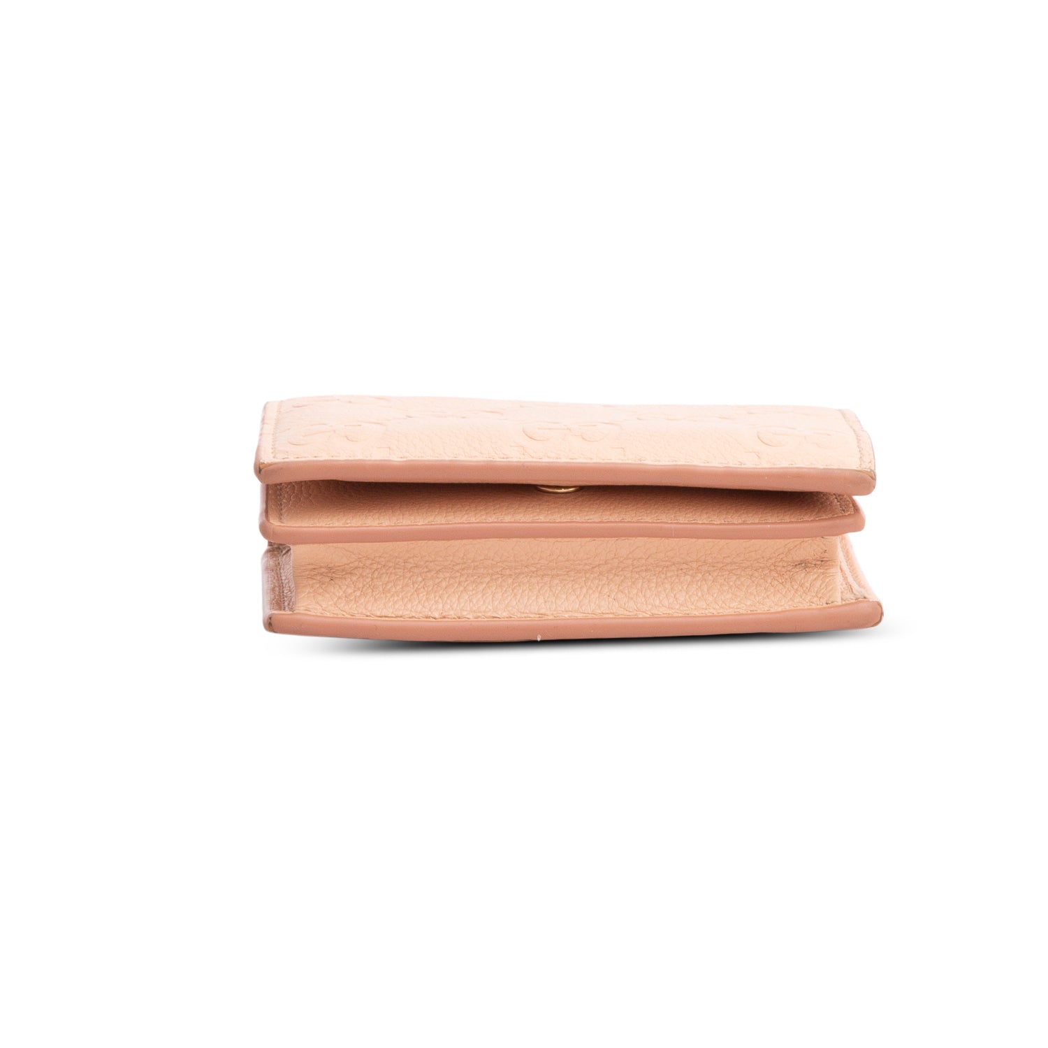 Gucci Pink Grainy Leather GG Emblem Small Wallet w/ Box