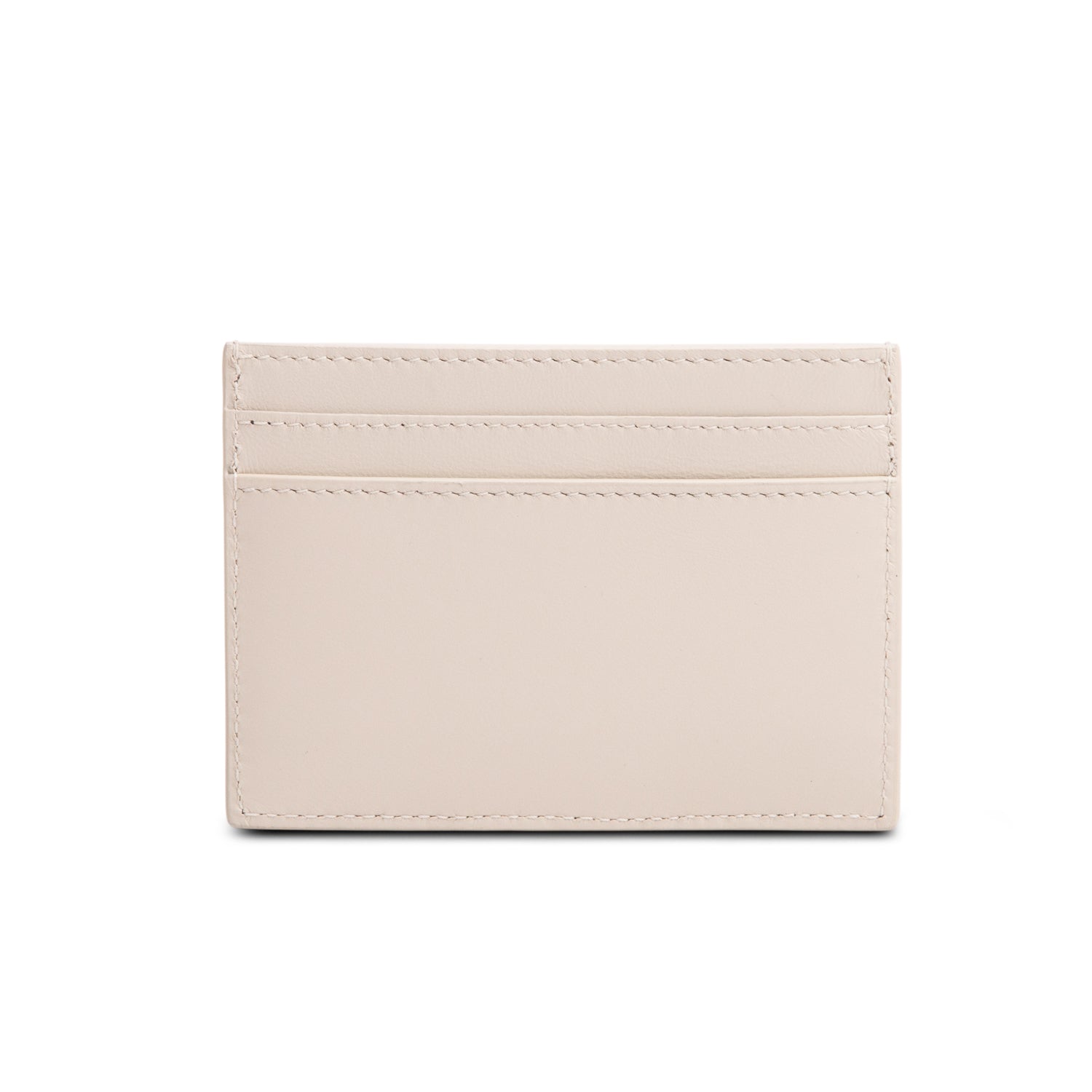 Saint Laurent 2023 Grey Smooth Leather Cassandre Card Case w/ Box