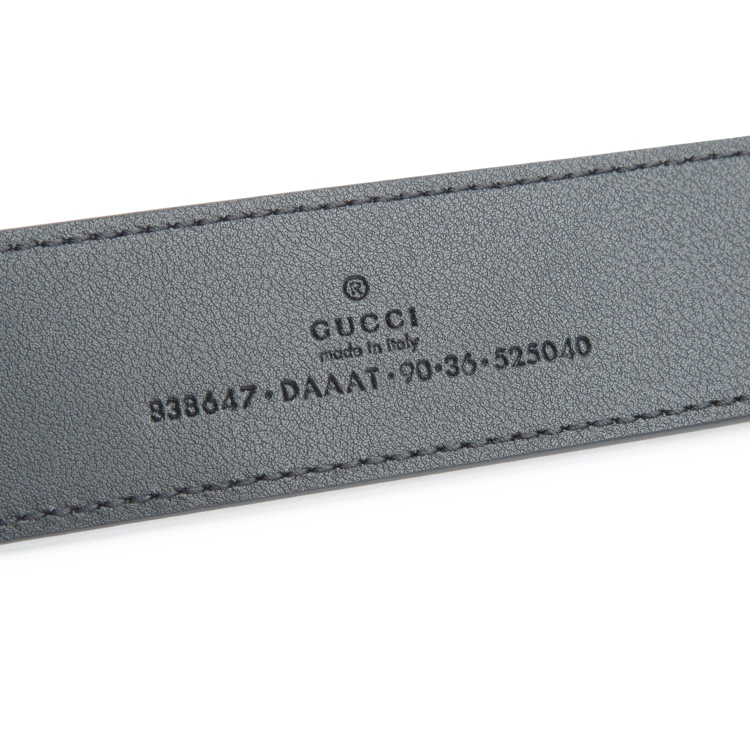 Gucci Black Moon Calfskin Round Plaque 35mm Belt 90 36