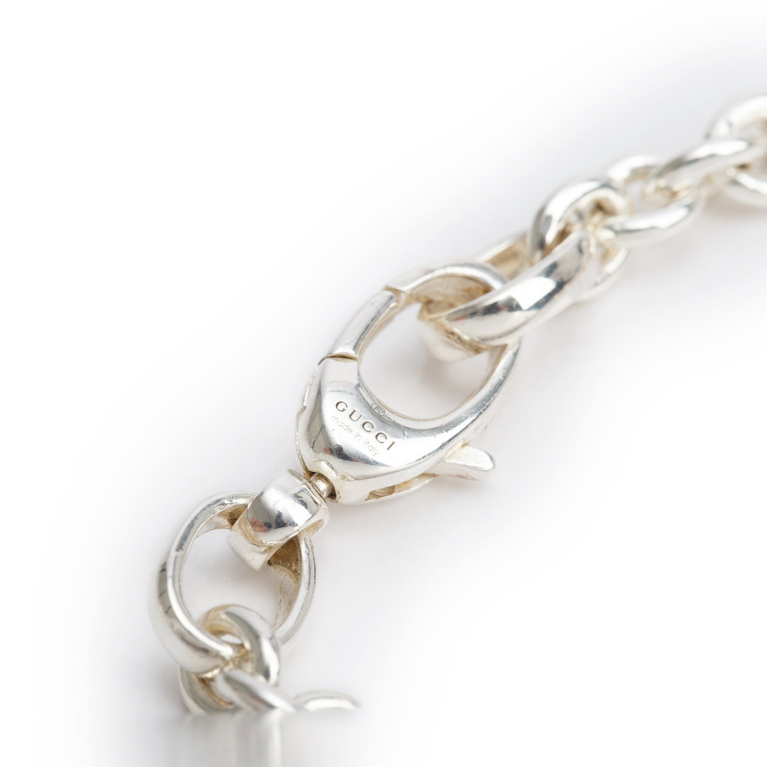 Gucci Sterling Silver Interlocking G Pendant Necklace