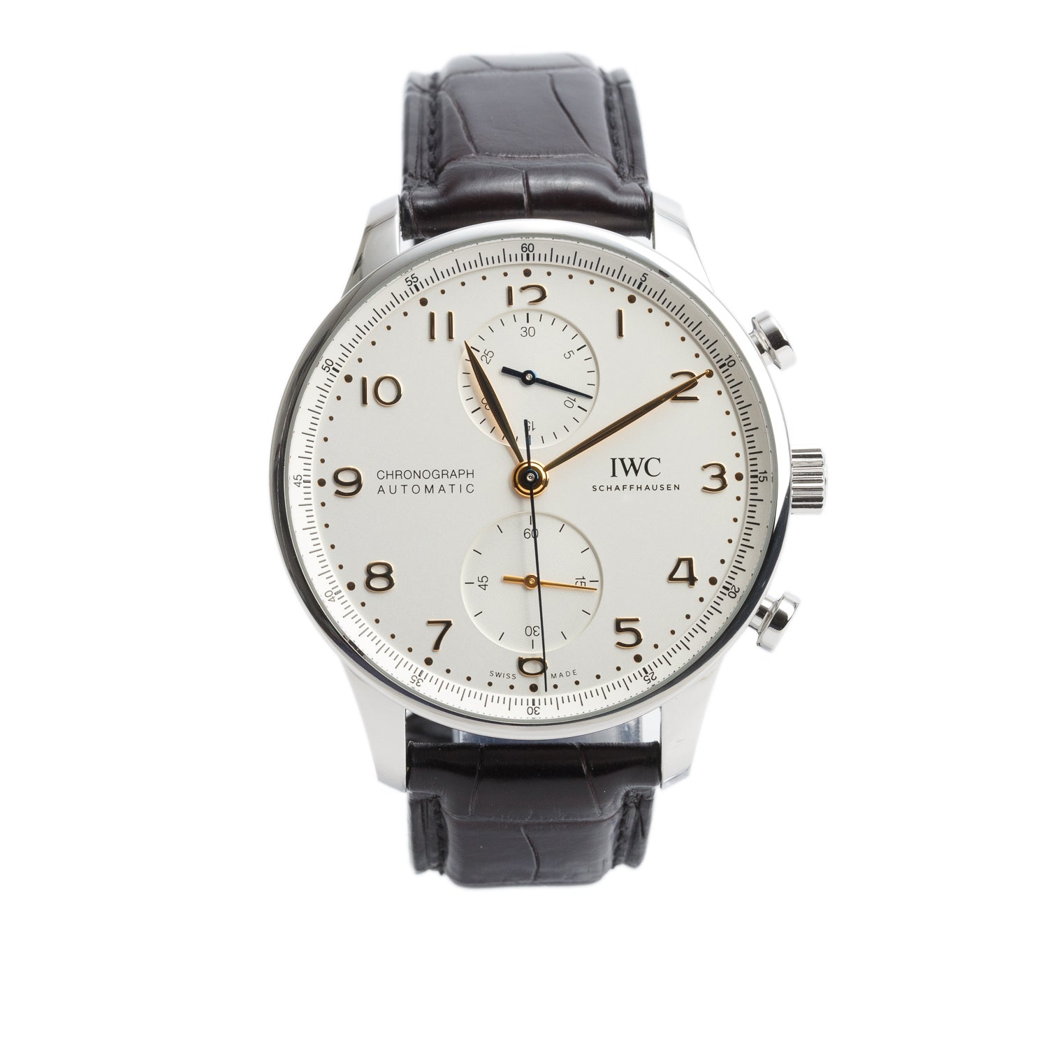 IWC Stainless Steel Portuguese 41 MM Chronograph Automatic Watch IW371445