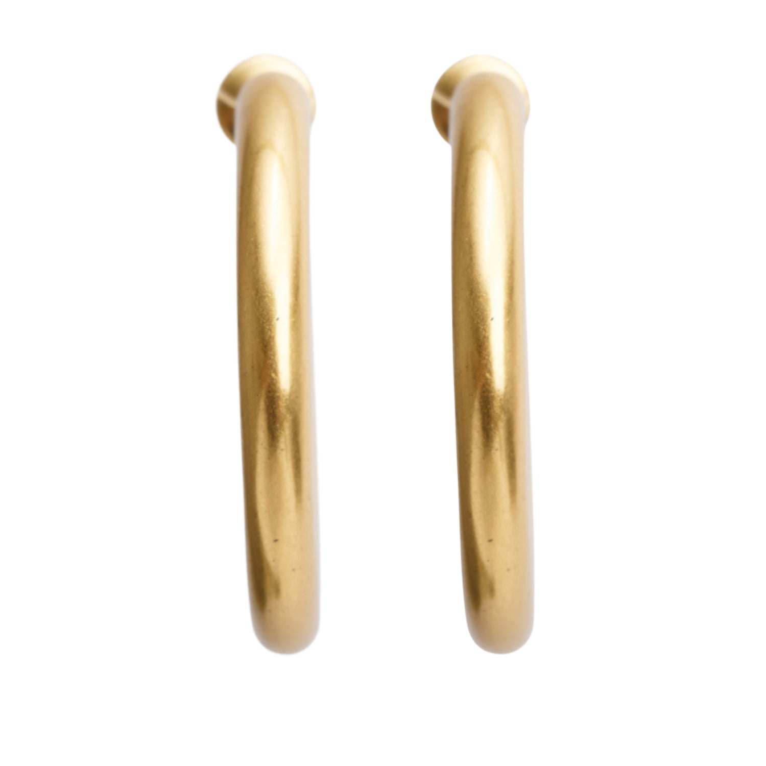 Christian Dior Gold Plated 30 Montaigne Hoop Earrings w/ Box & Receipt