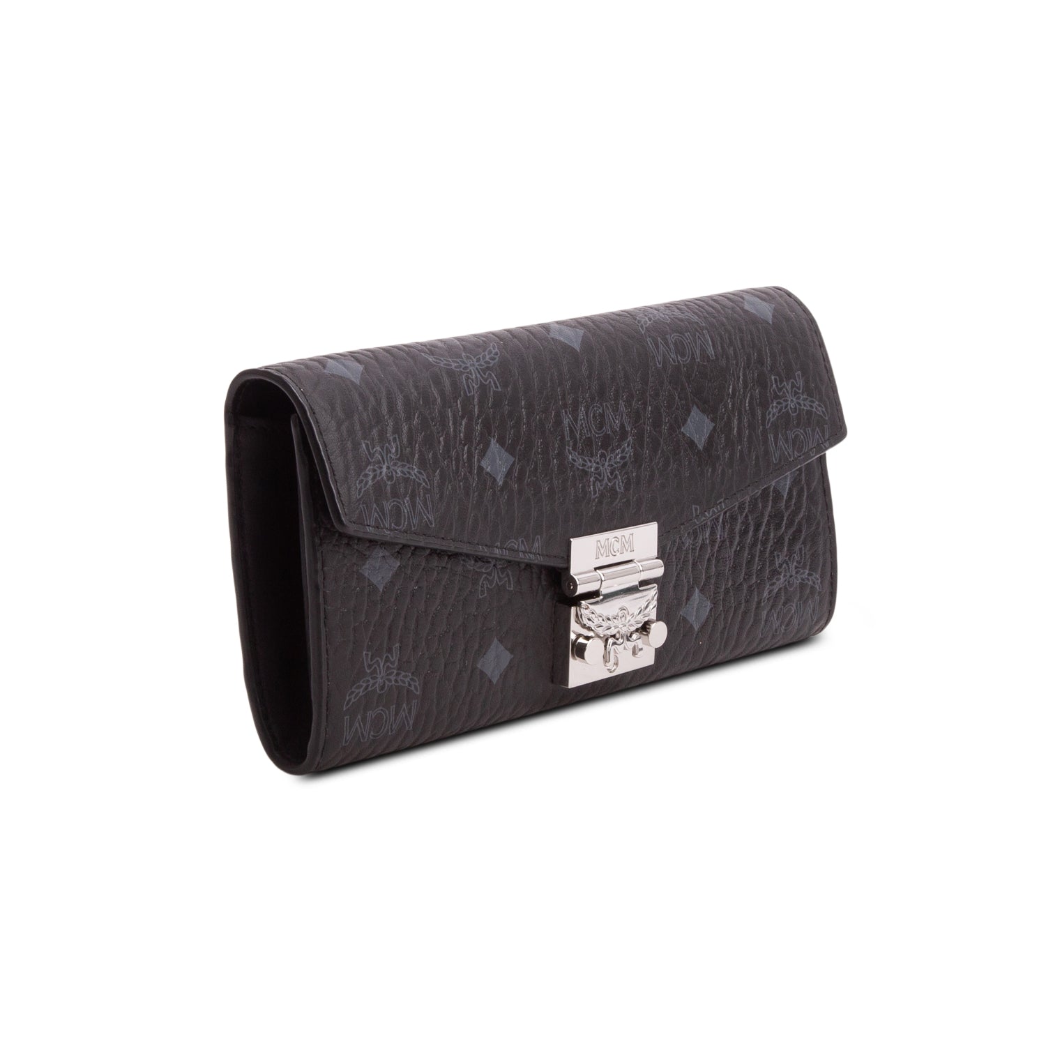 MCM Black Visetos Tracy Chain Wallet Bag w/ Box