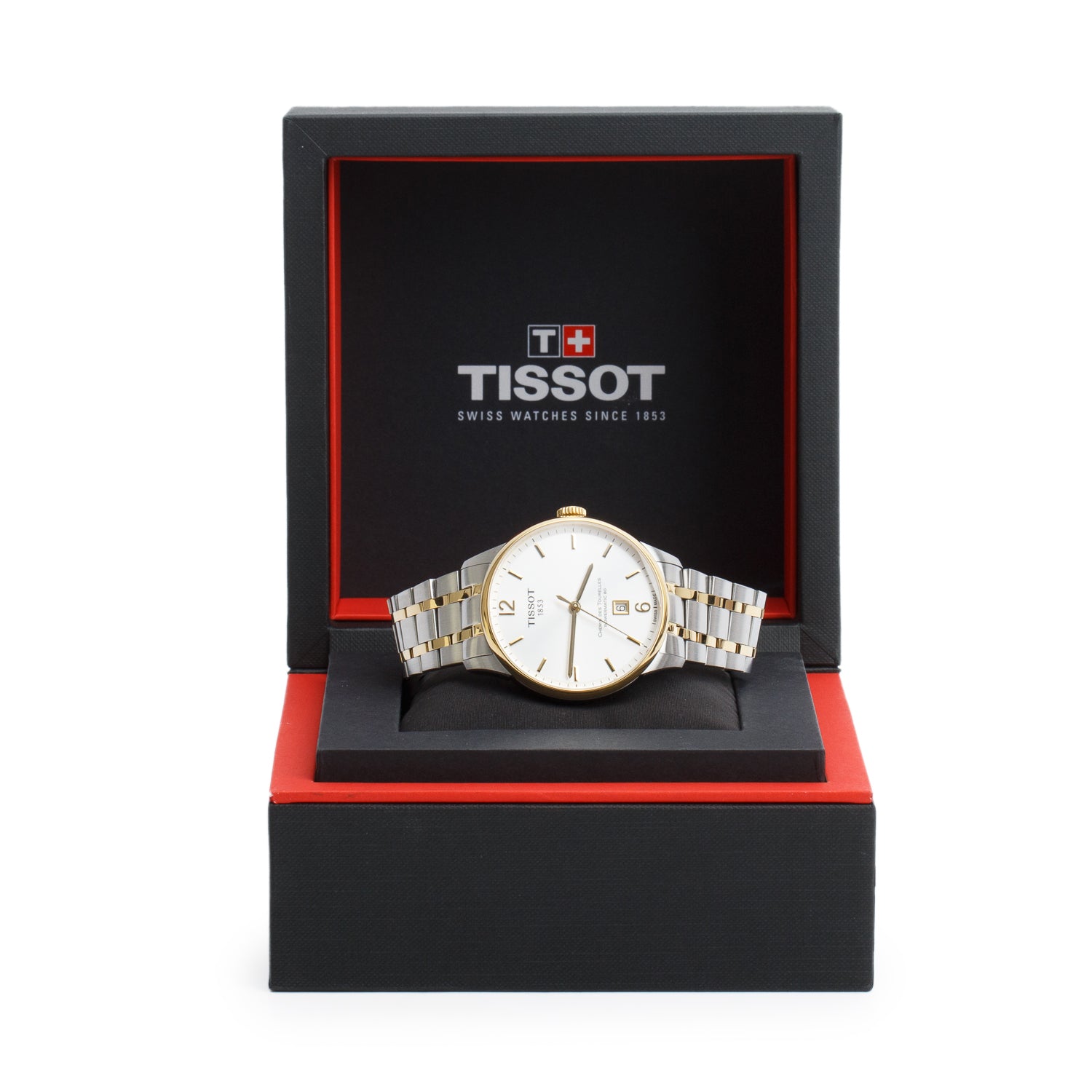 Tissot Two-Tone Stainless Steel Chemin des Tourelles 42 MM Automatic Watch w/ Box
