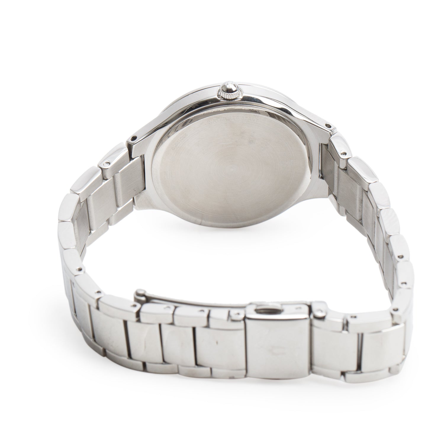 Bulova Stainless Steel Crystal Bezel Classic 34 MM Quartz Watch Crystal Mother of Pearl Dial 96L262