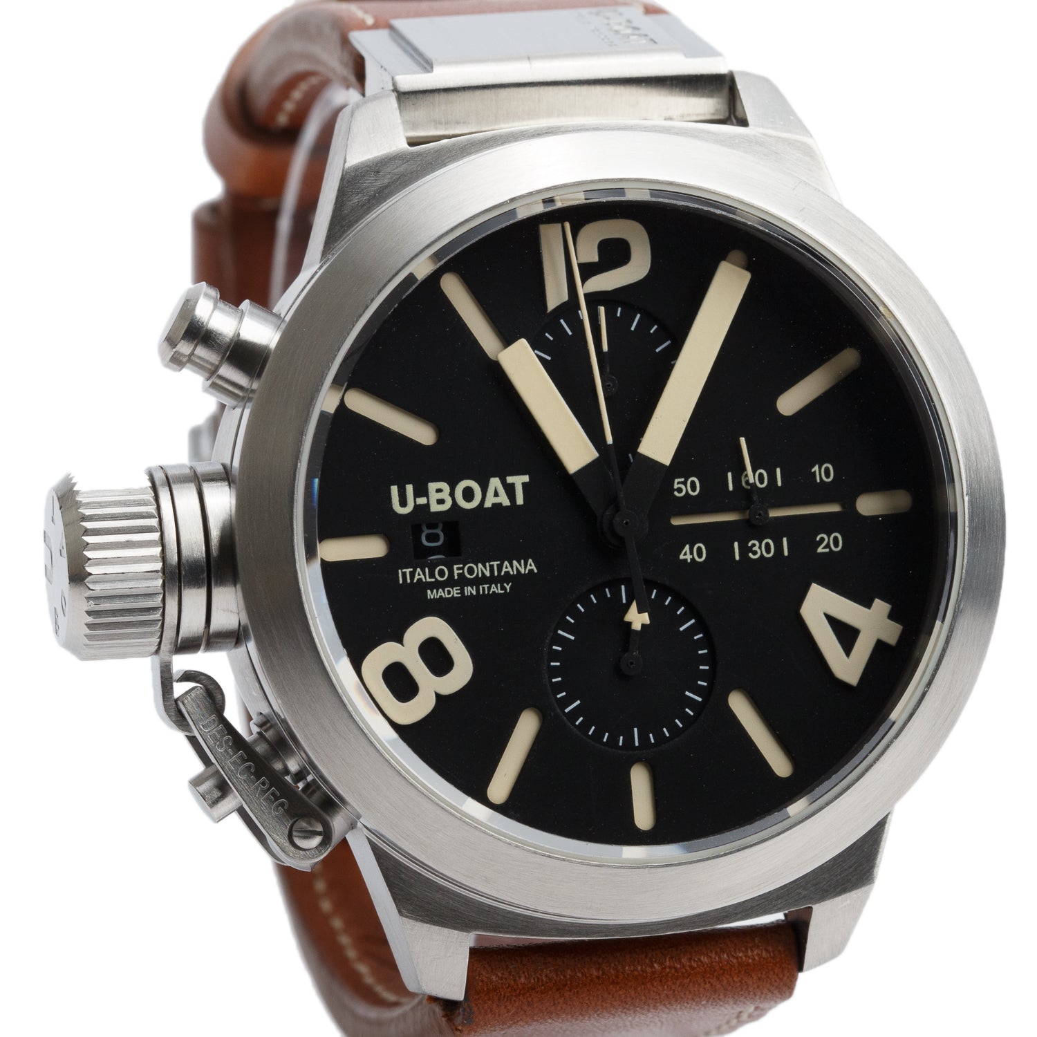 U-Boat Stainless Steel Lefty Classico Italo Fontana Tungsteno Cas 1 45 MM Automatic Watch
