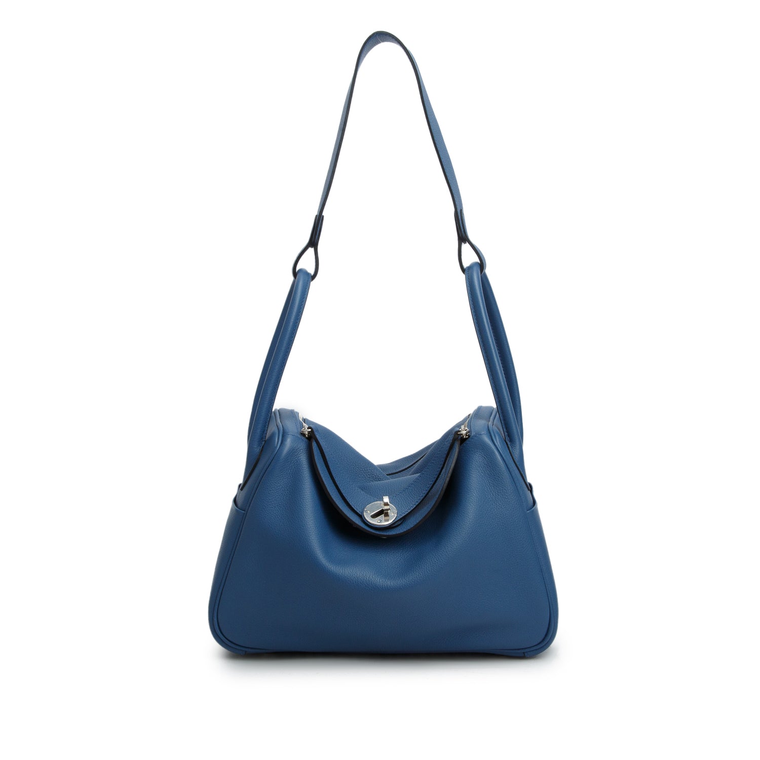 Hermes Bleu Paradis Evercolor Leather Lindy 26