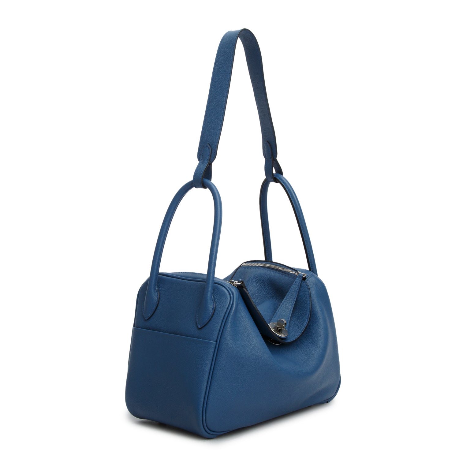 Hermes Bleu Paradis Evercolor Leather Lindy 26