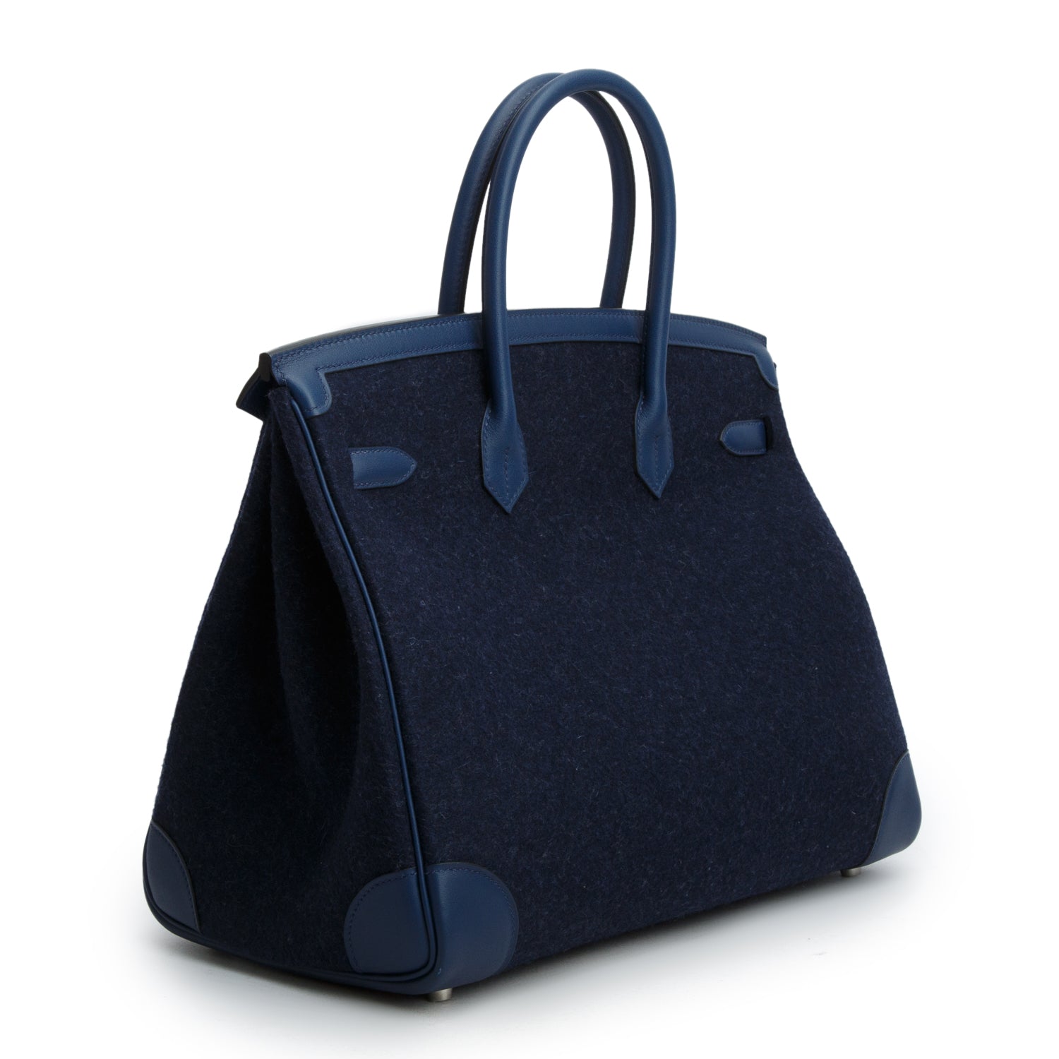 Hermes Bleu de Malte/Bleu Nuit Swift Feutre Birkin 35 w/ Box & Receipt