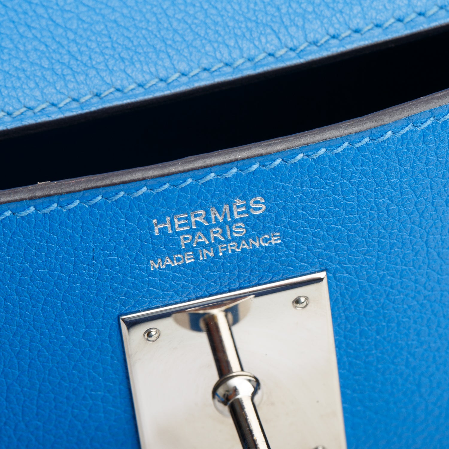 Hermes Bleu Hydra Evercolor Kelly Retourne 28 w/ Box & Strap