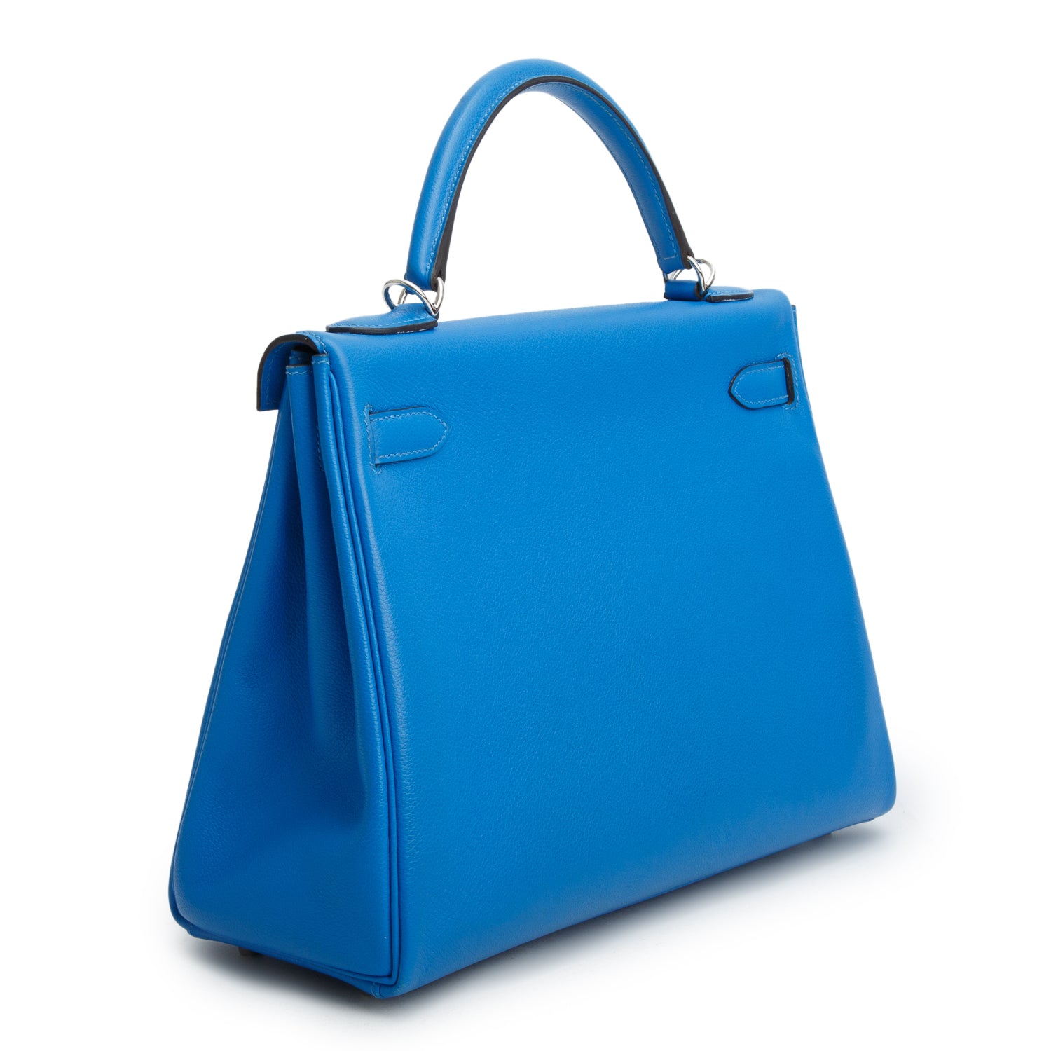 Hermes Bleu Hydra Evercolor Kelly Retourne 28 w/ Box & Strap