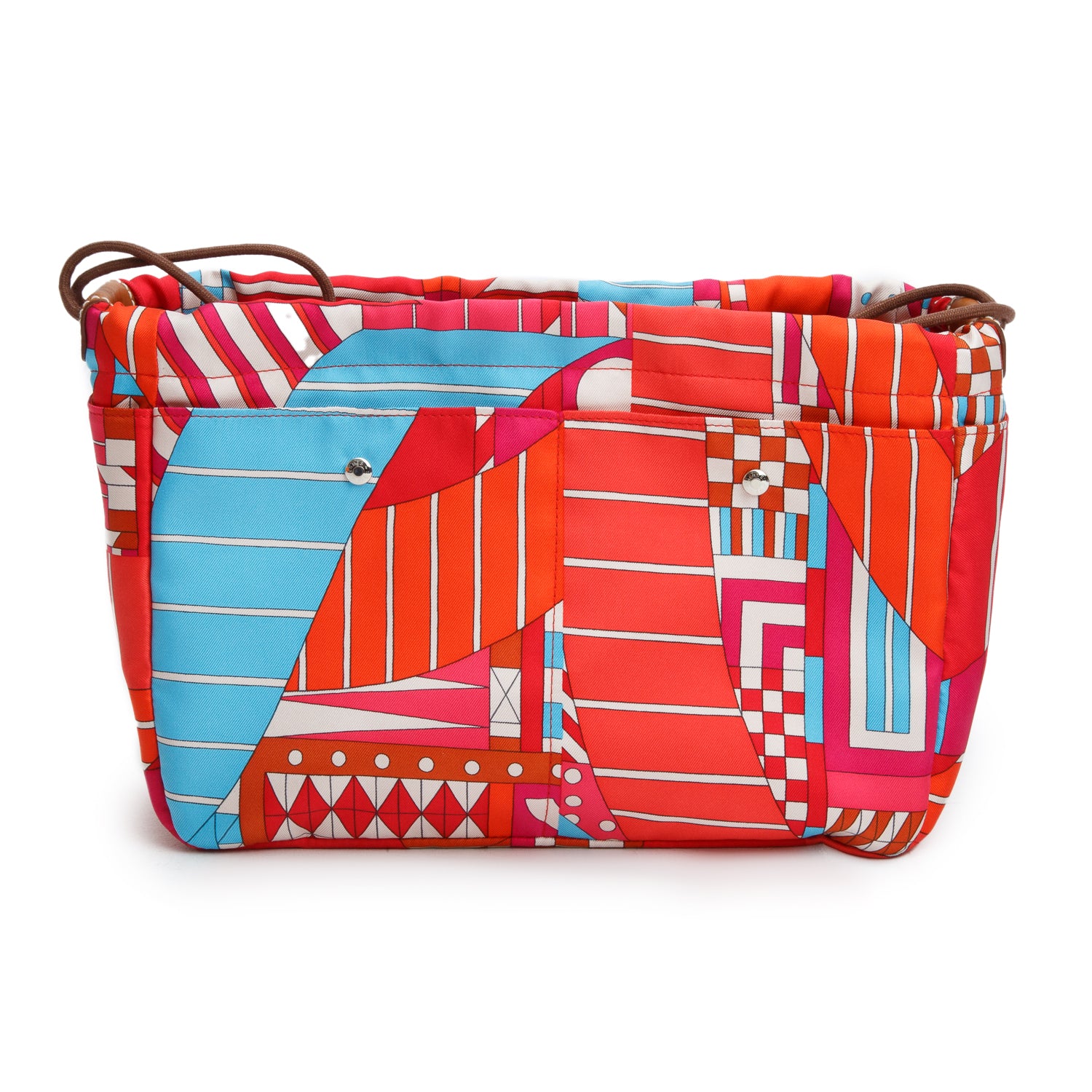 Hermes 2021 Bougainvillier/Bleu Frida Silk Fourbi 25 Pouch w/ Box & Receipt