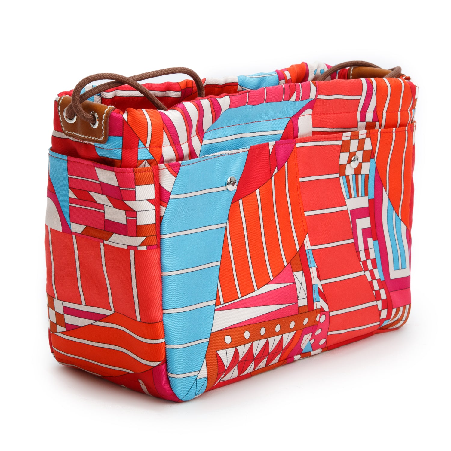 Hermes 2021 Bougainvillier/Bleu Frida Silk Fourbi 25 Pouch w/ Box & Receipt