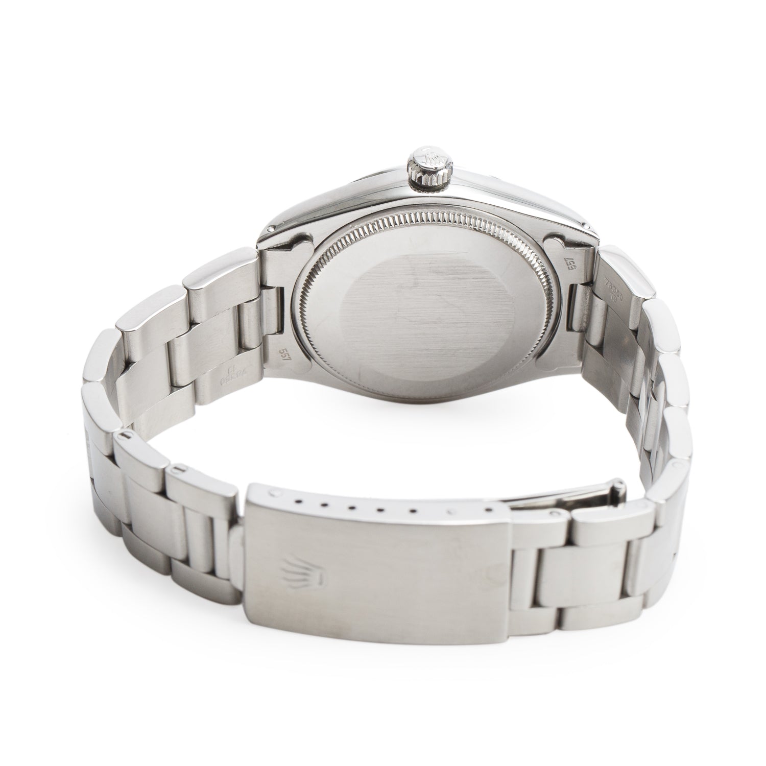 Rolex Stainless Steel Air King 34 MM Automatic Watch Silver Dial 5500