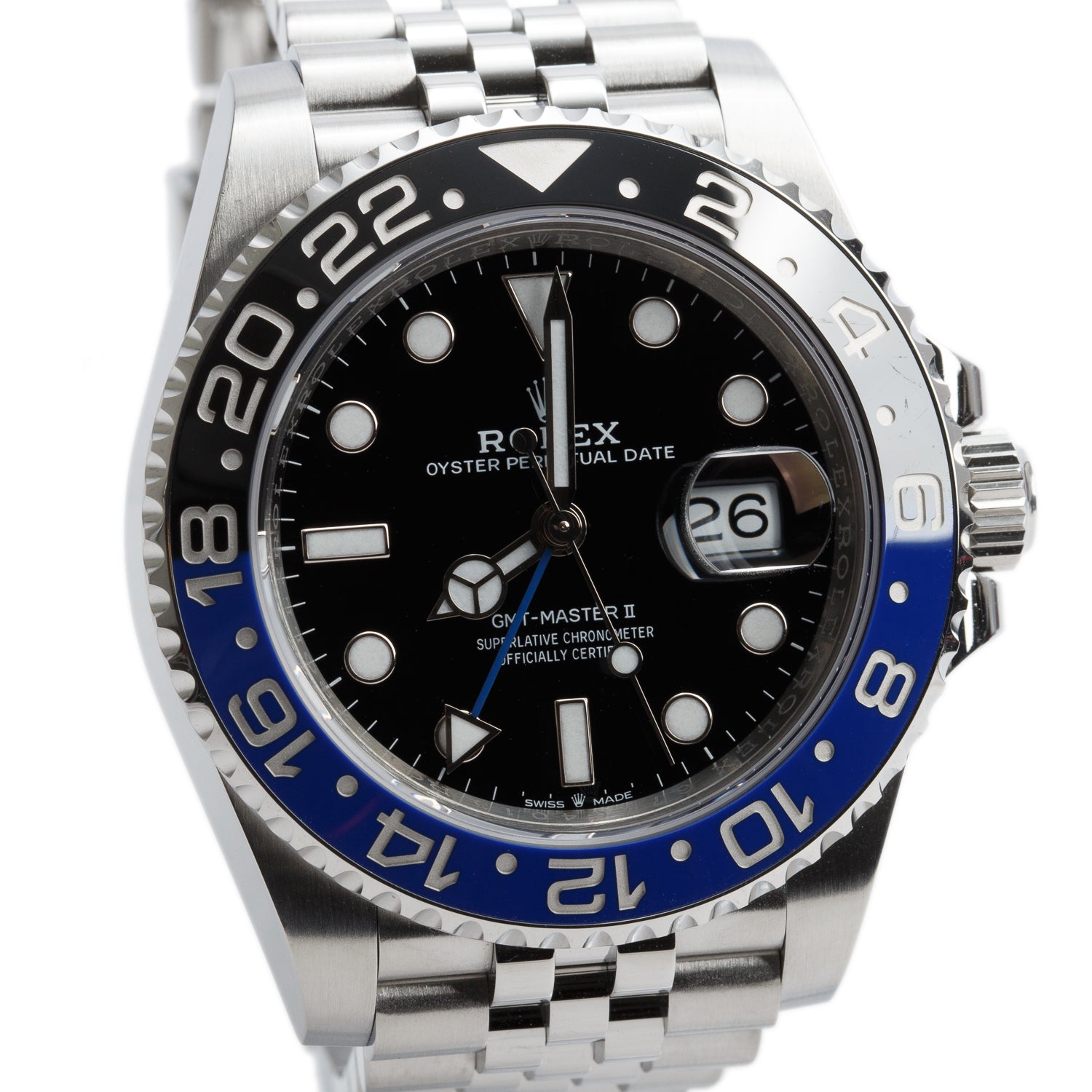 Rolex Stainless Steel GMT-Master II "Batgirl" 40 MM Watch 126710BLNR w/ Box & Papers