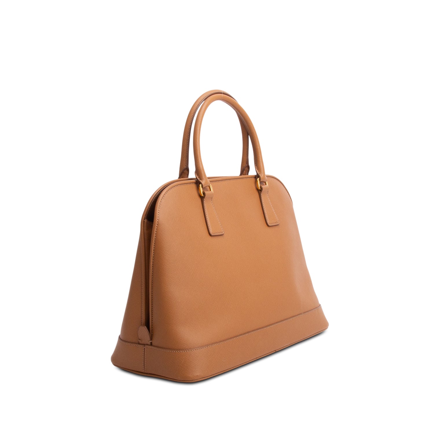 Prada Brown Saffiano Lux Open Promenade Tote w/ Authenticity Card & Strap