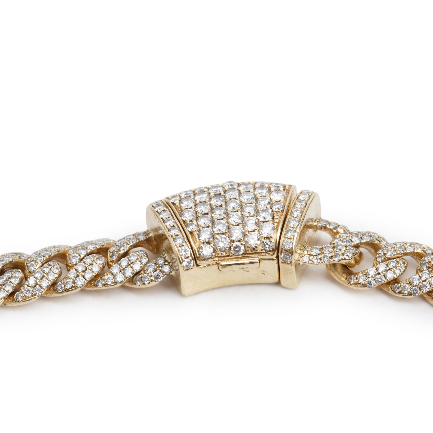 Kilani 10k Yellow Gold 5.01 tcw. Diamond Cuban Link Chain Necklace