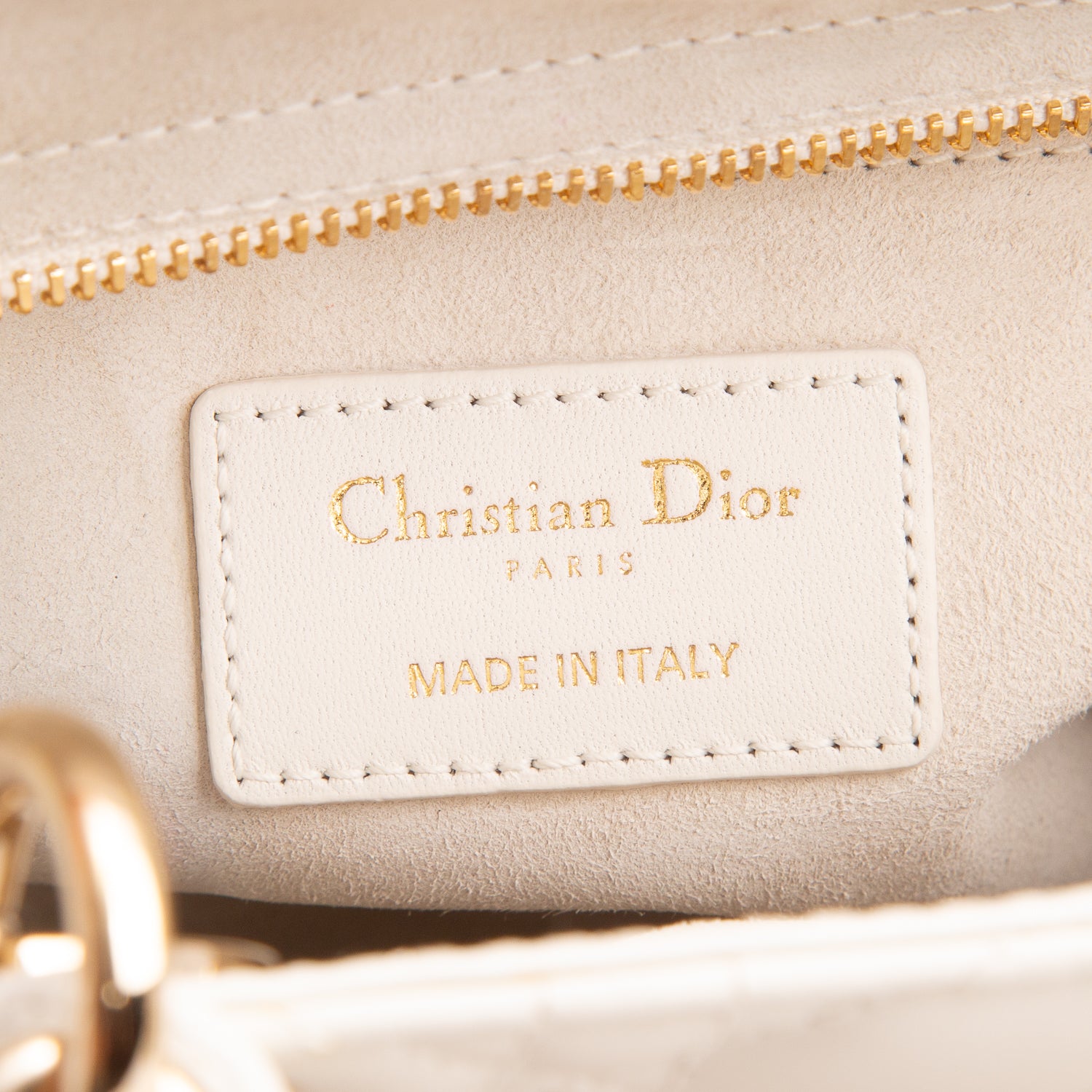 Christian Dior 2023 White Lambskin Cannage Small My ABC Lady Dior w/ Strap & Authenticity Card