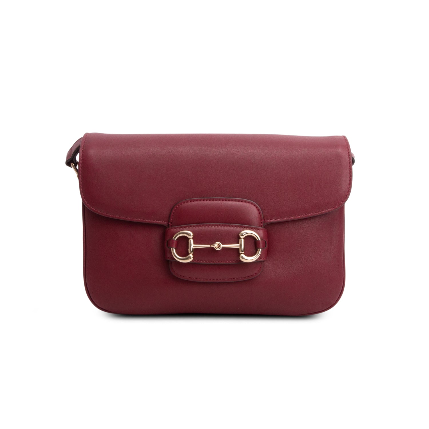 Gucci Burundy Arabella Calfskin Horsebit 1955 Medium Shoulder Bag