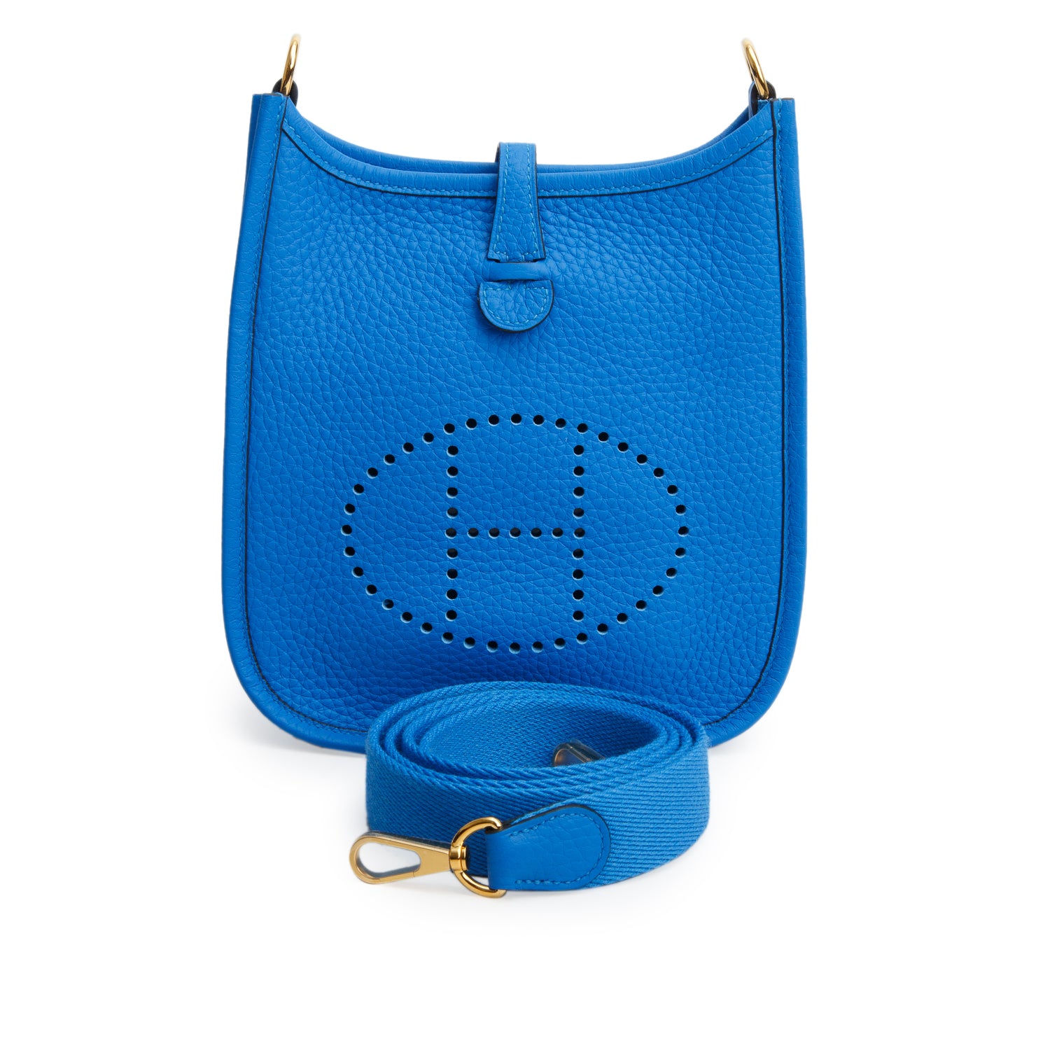 Hermes 2025 Bleu Frida Taurillon Clemence Amazone Evelyne TPM 16 w/ Receipt