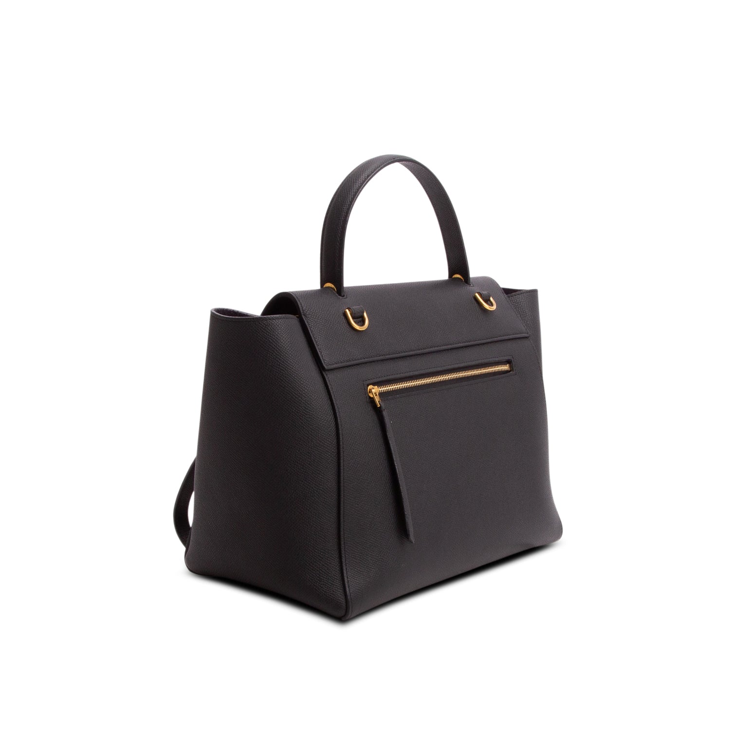 Celine Black Grained Calfskin Mini Belt Bag w/ Strap