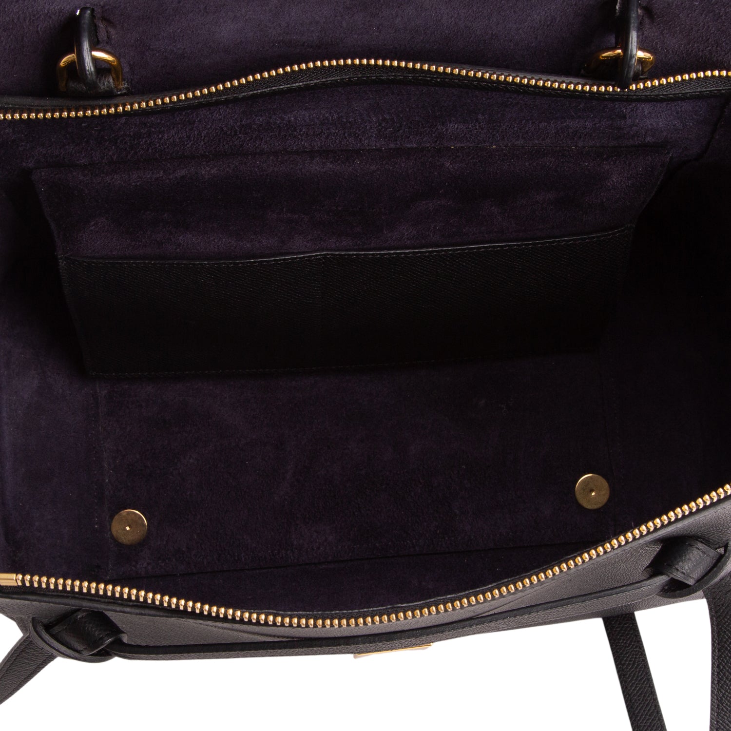 Celine Black Grained Calfskin Mini Belt Bag w/ Strap