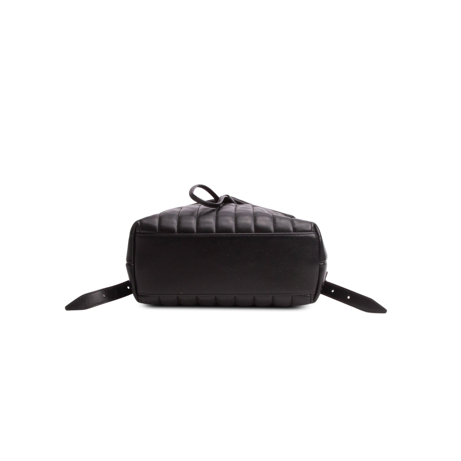 Saint Laurent Black Calfskin Y Quilted Monogram Small Loulou Backpack