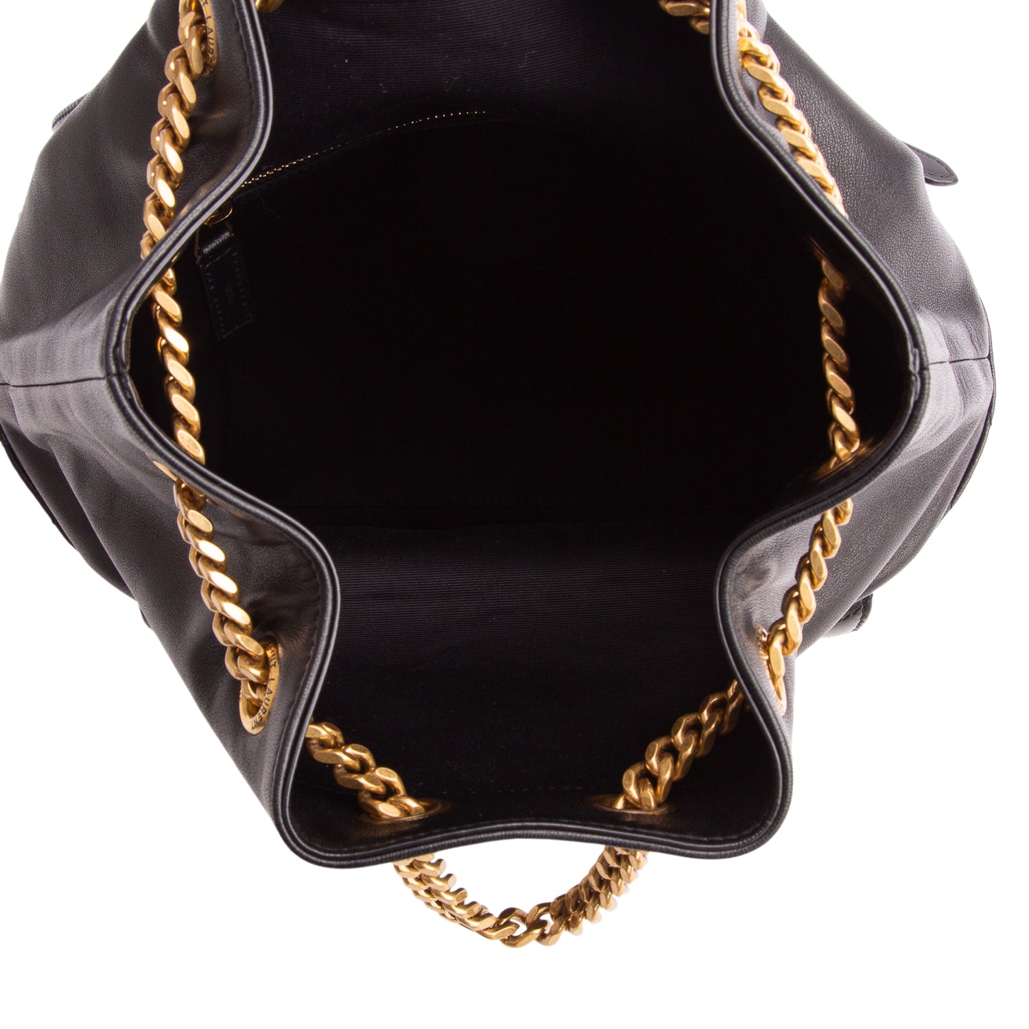 Saint Laurent 2021 Black Lambskin Matelasse Monogram Joe Backpack