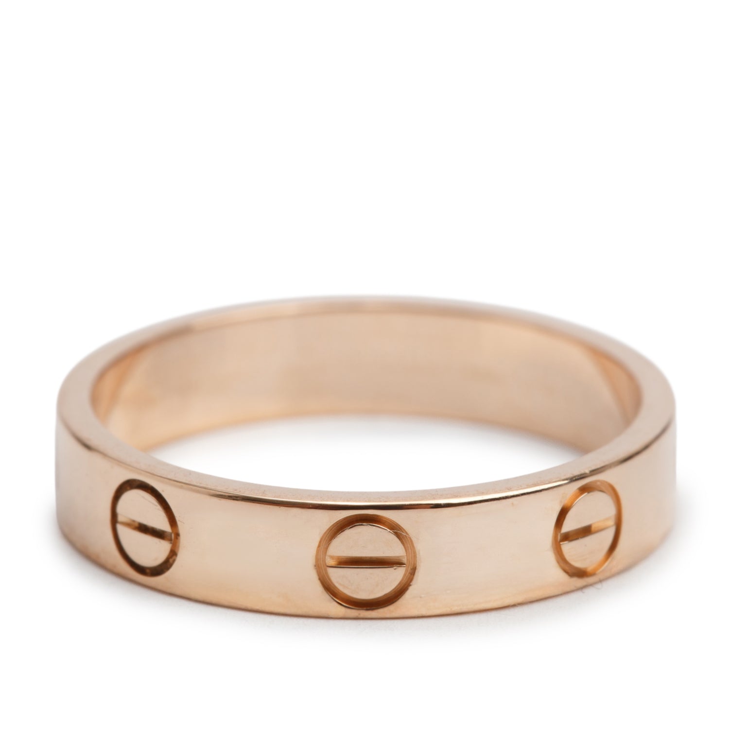 Cartier 18k Rose Gold 3.6 MM Love Wedding Band Ring, Size 50 5.25 w/ Box, Receipt, & Certificate