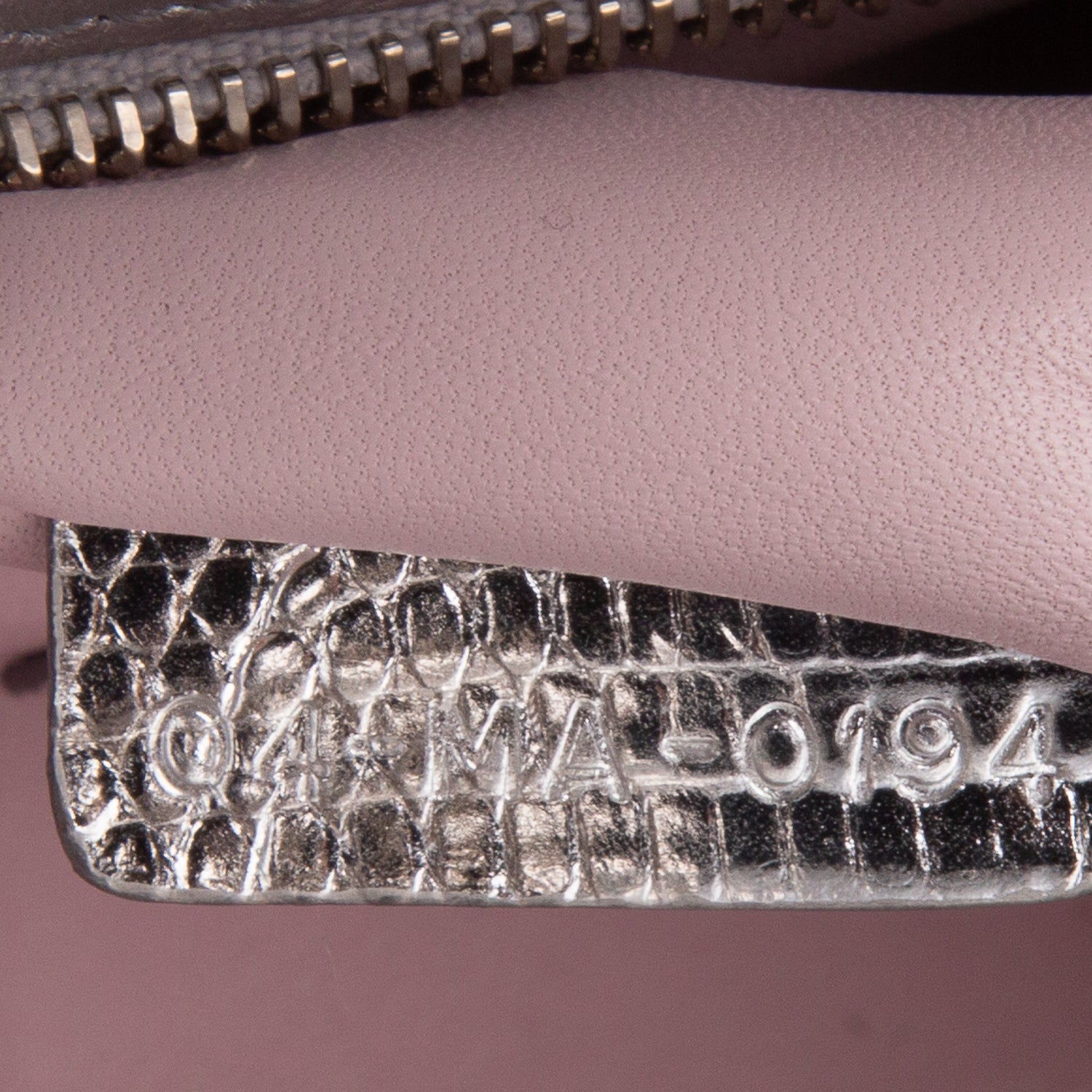 Christian Dior Silver Metallic Mini Lady Dior Bag w/ Authenticity Card
