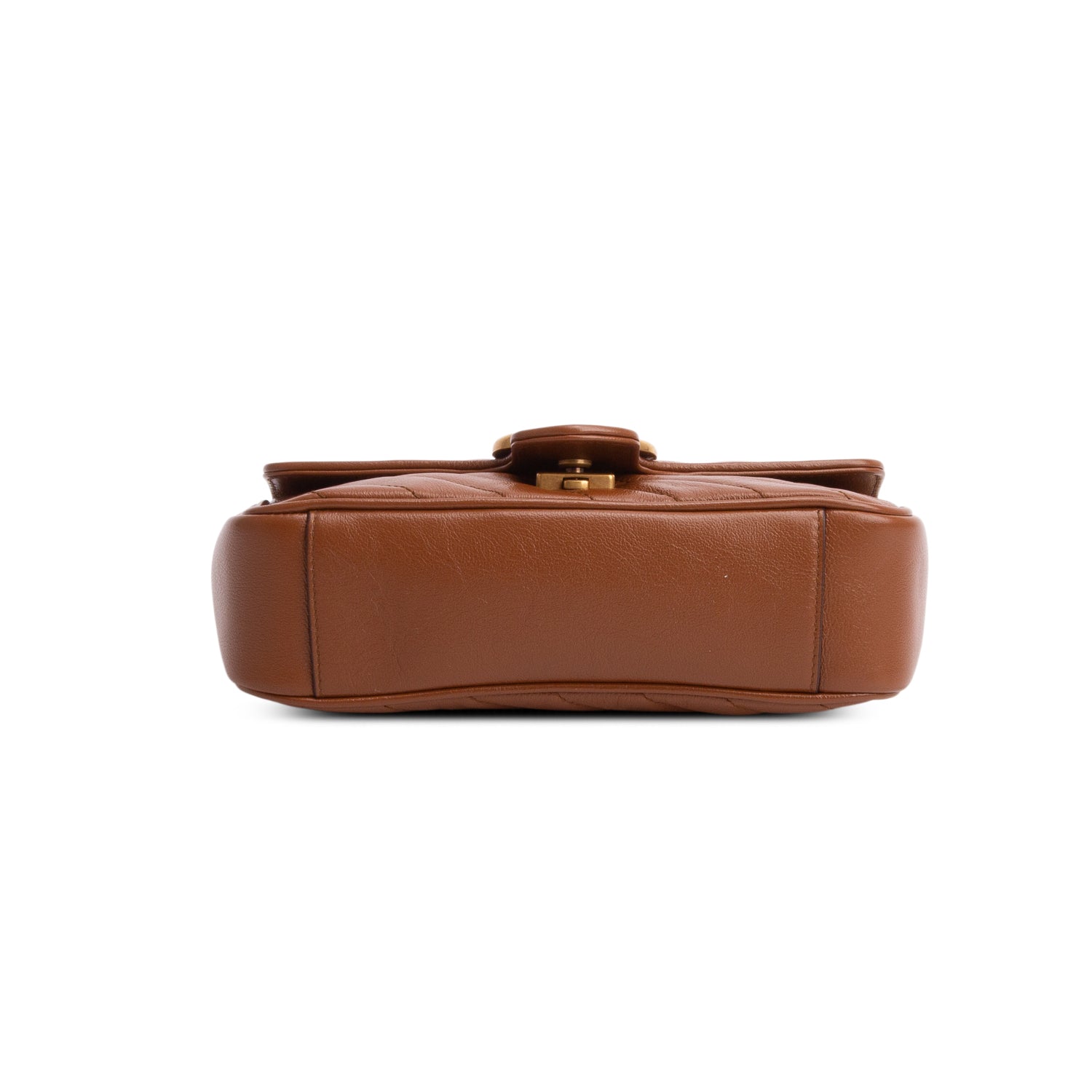 Gucci Brown GG Marmont Matelasse Small Shoulder Bag