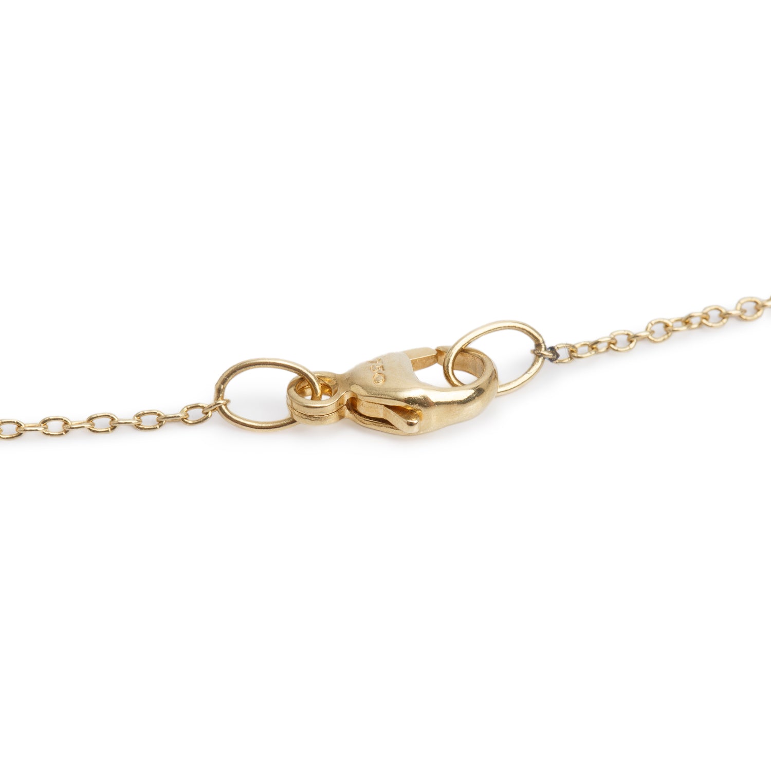 David Yurman 18k Yellow Gold Diamond Initial 'N' Charm Necklace w/ Box