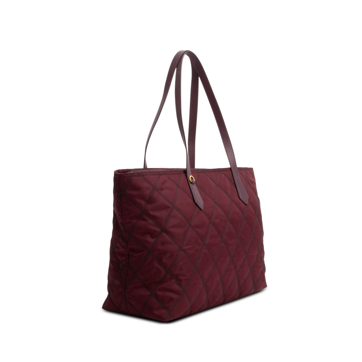Prada Burgundy Tessuto Impuntu Tote w/ Authenticity Card