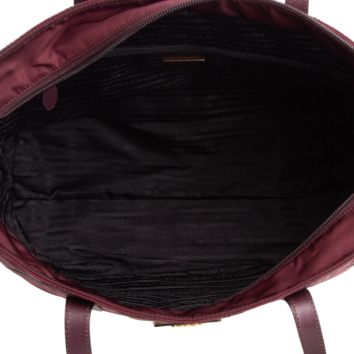 Prada Burgundy Tessuto Impuntu Tote w/ Authenticity Card