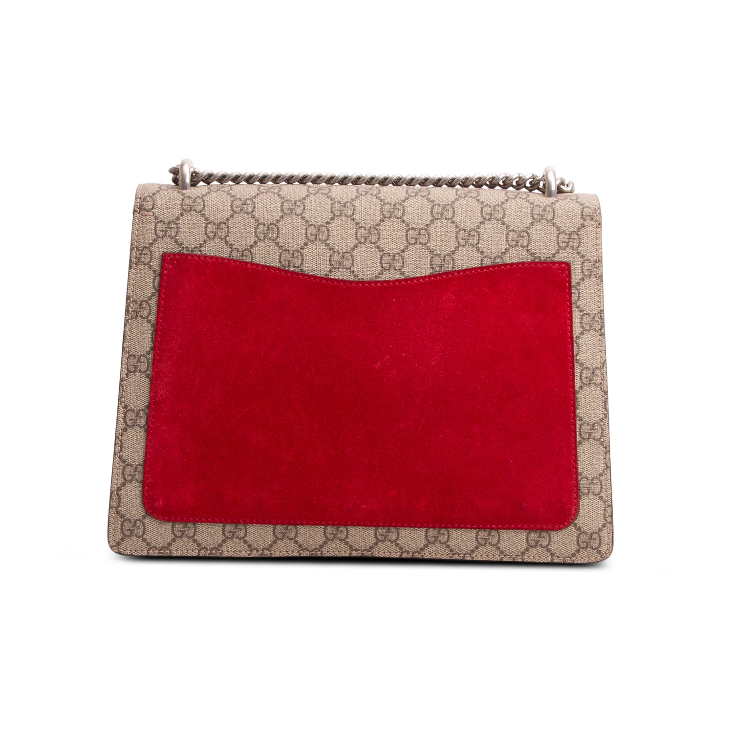 Gucci Red GG Supreme Monogram Medium Dionysus Shoulder Bag