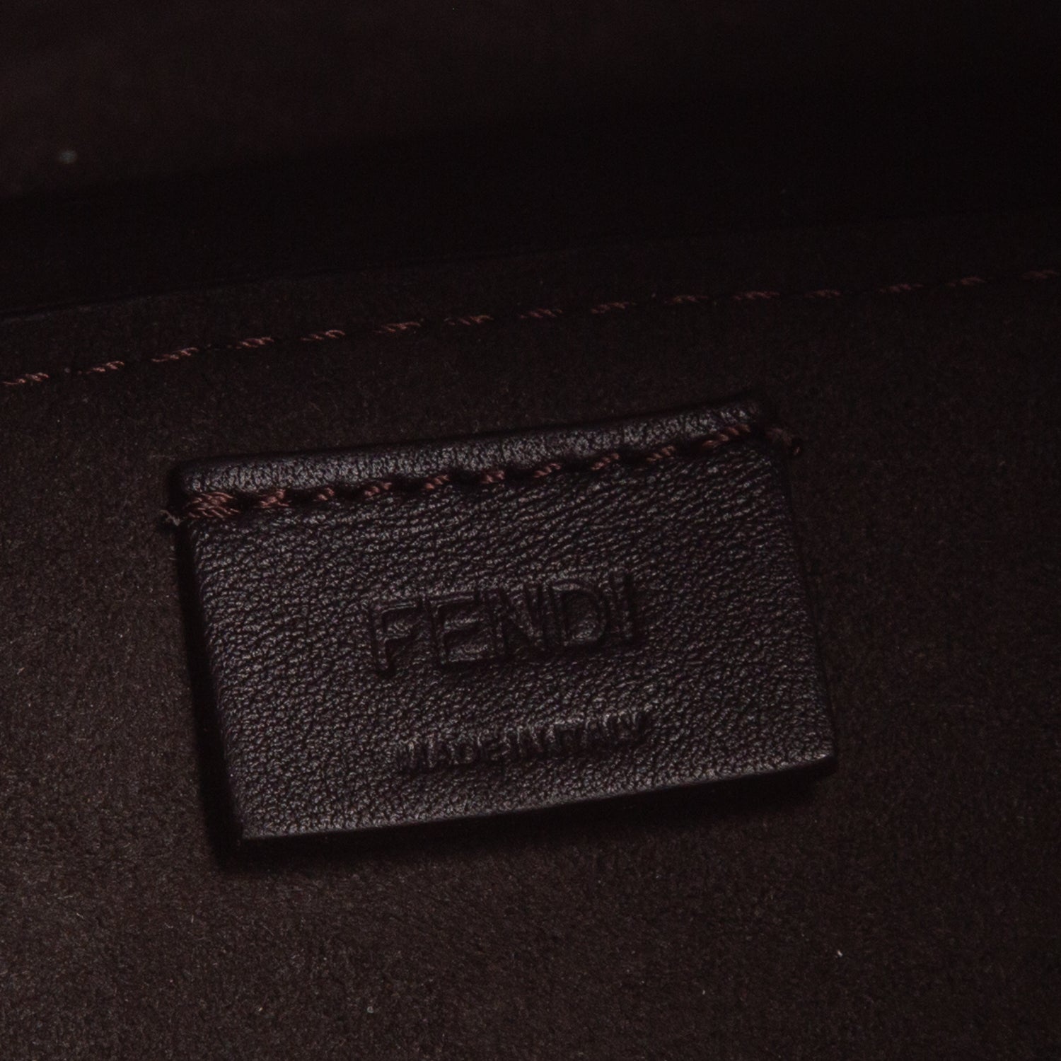 Fendi Navy Fabric Jacquard Vitello Frace FF 1974 Mini Fendi Origami