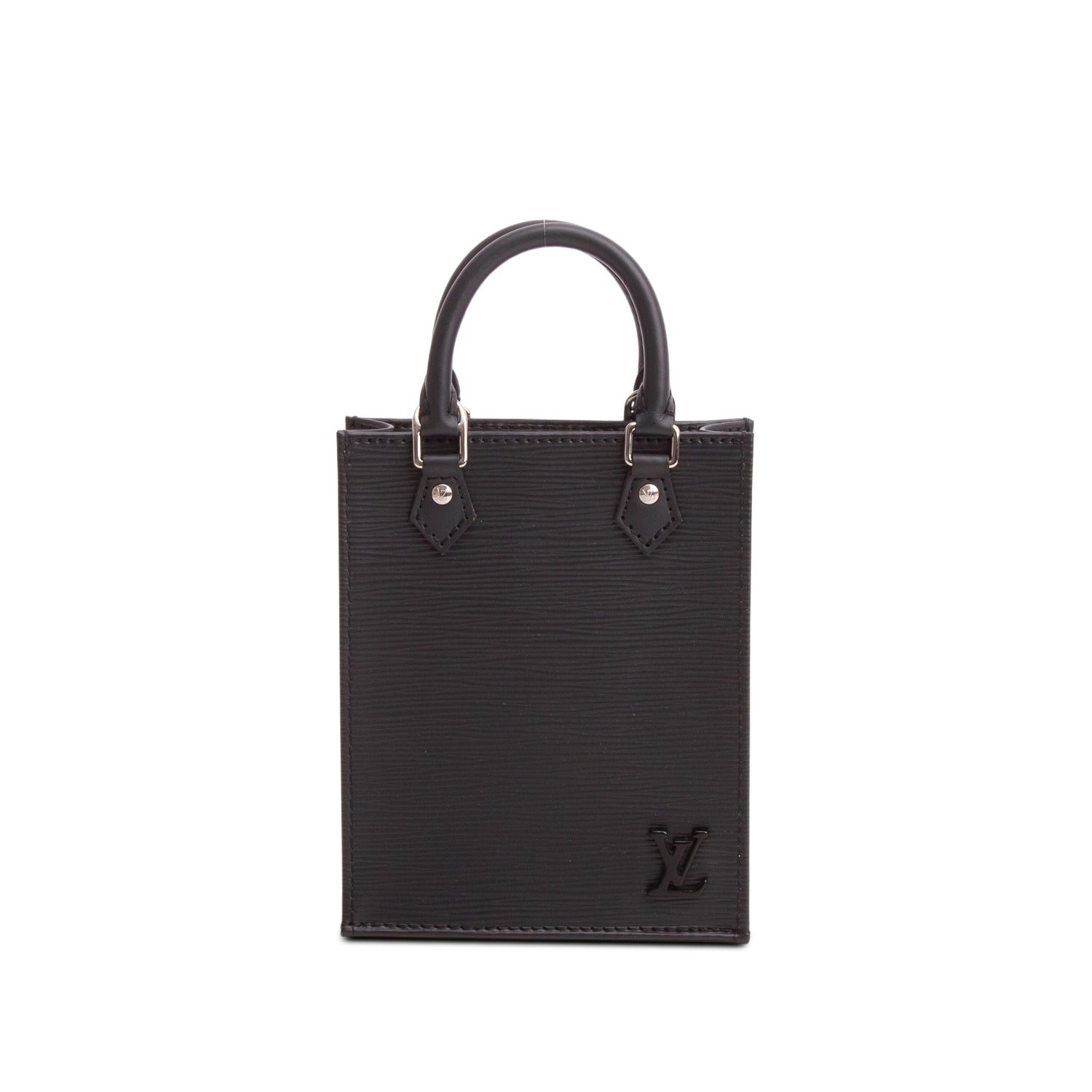 Louis Vuitton Black Epi Petit Sac Plat w/ Strap