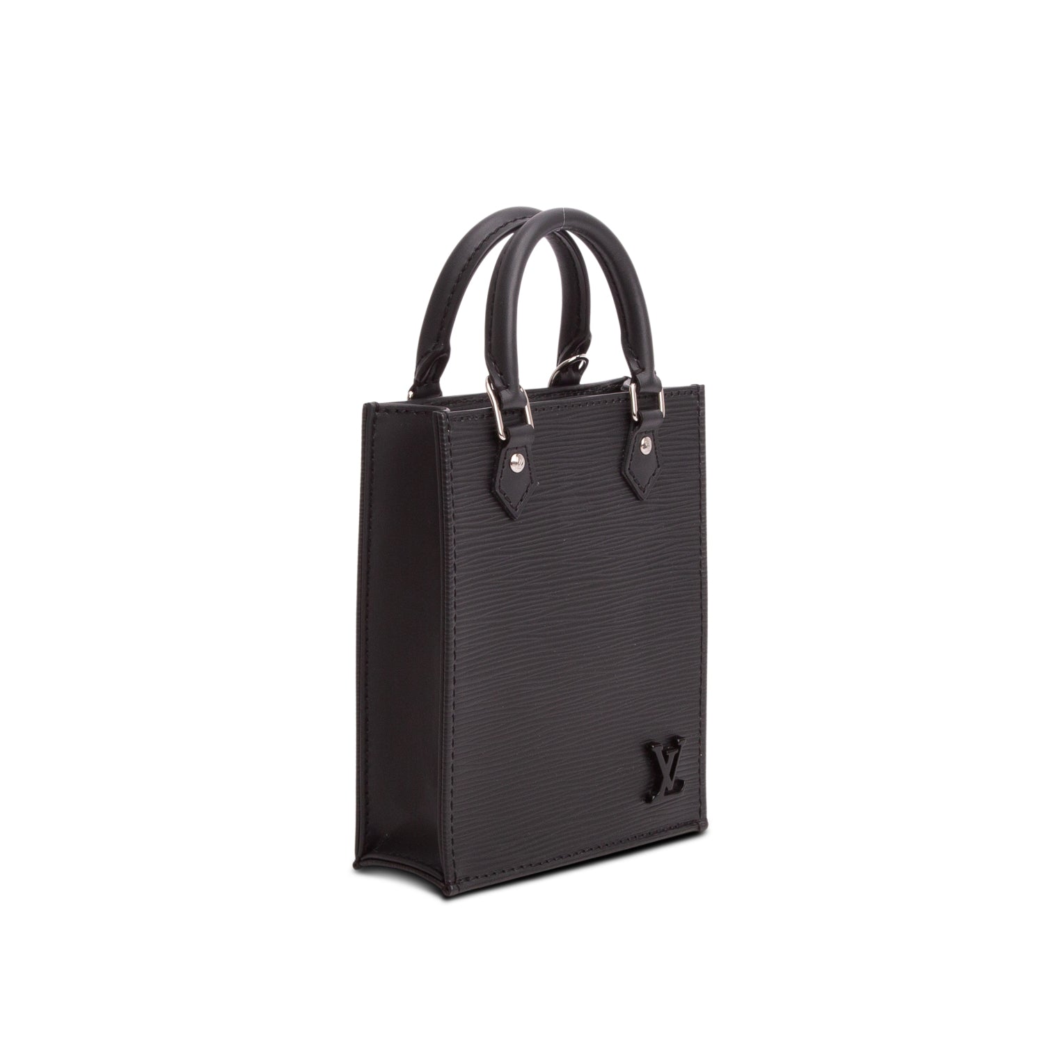 Louis Vuitton Black Epi Petit Sac Plat w/ Strap
