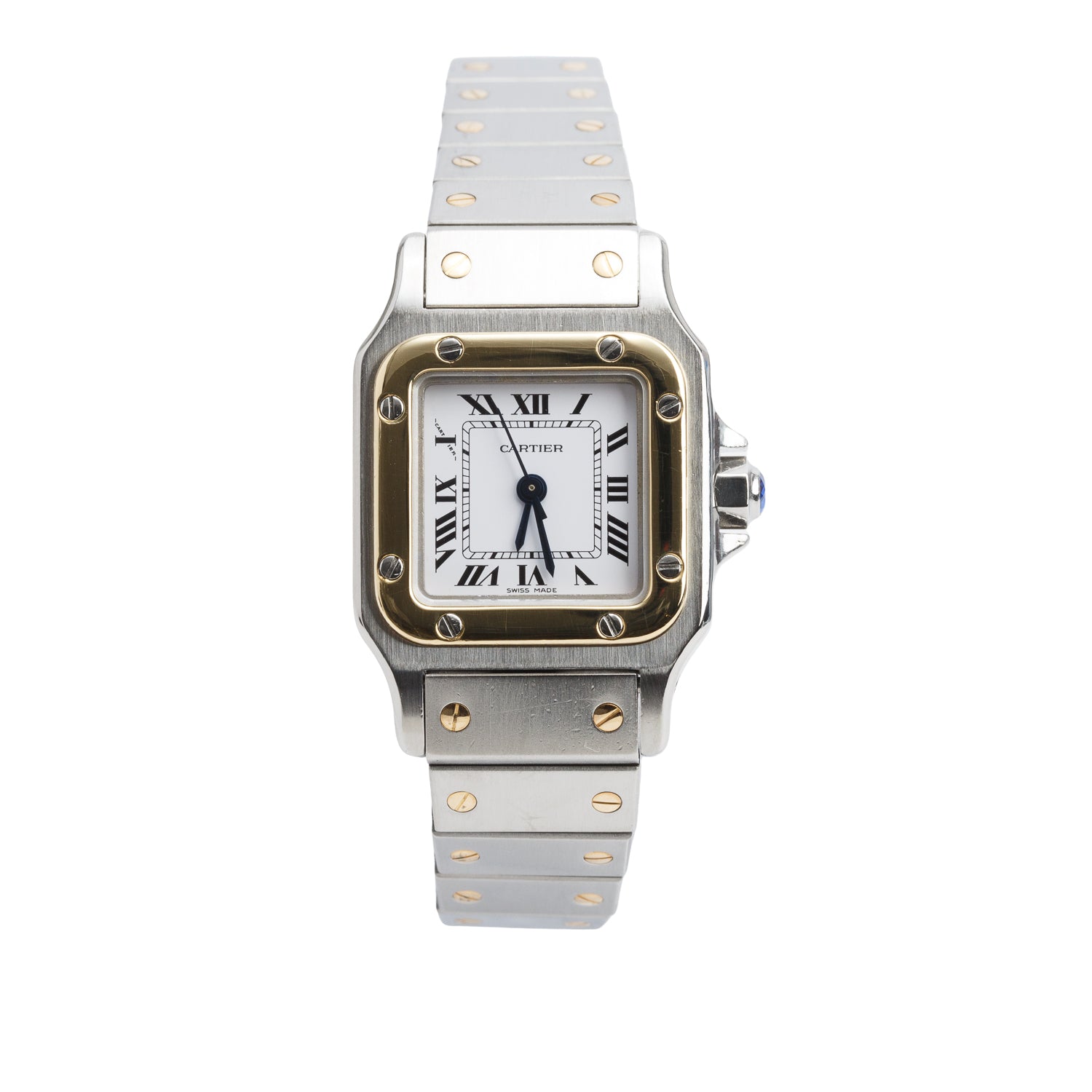 Cartier Stainless Steel & 18k Yellow Gold 24 MM Santos Galbee Automatic Watch 1170902