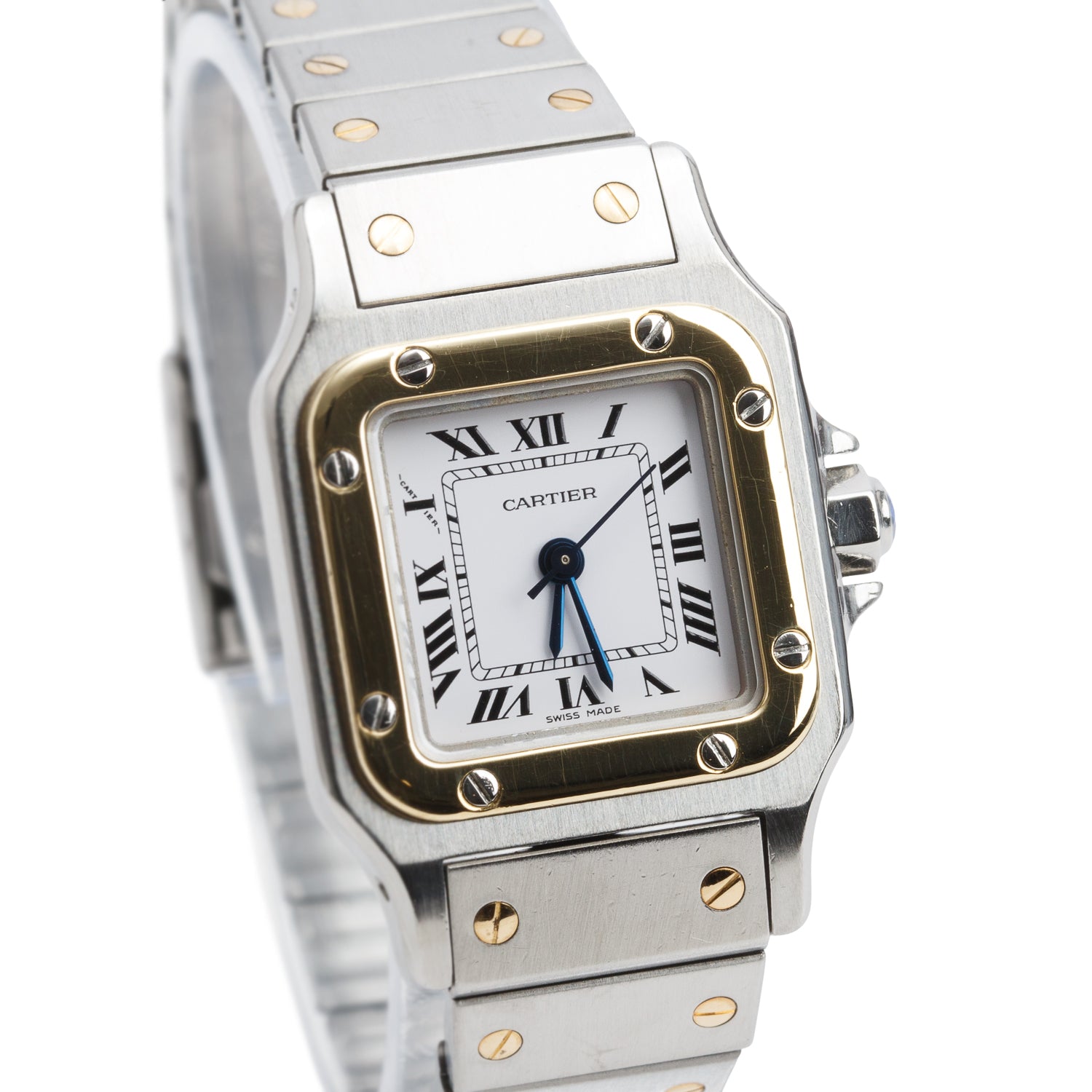 Cartier Stainless Steel & 18k Yellow Gold 24 MM Santos Galbee Automatic Watch 1170902