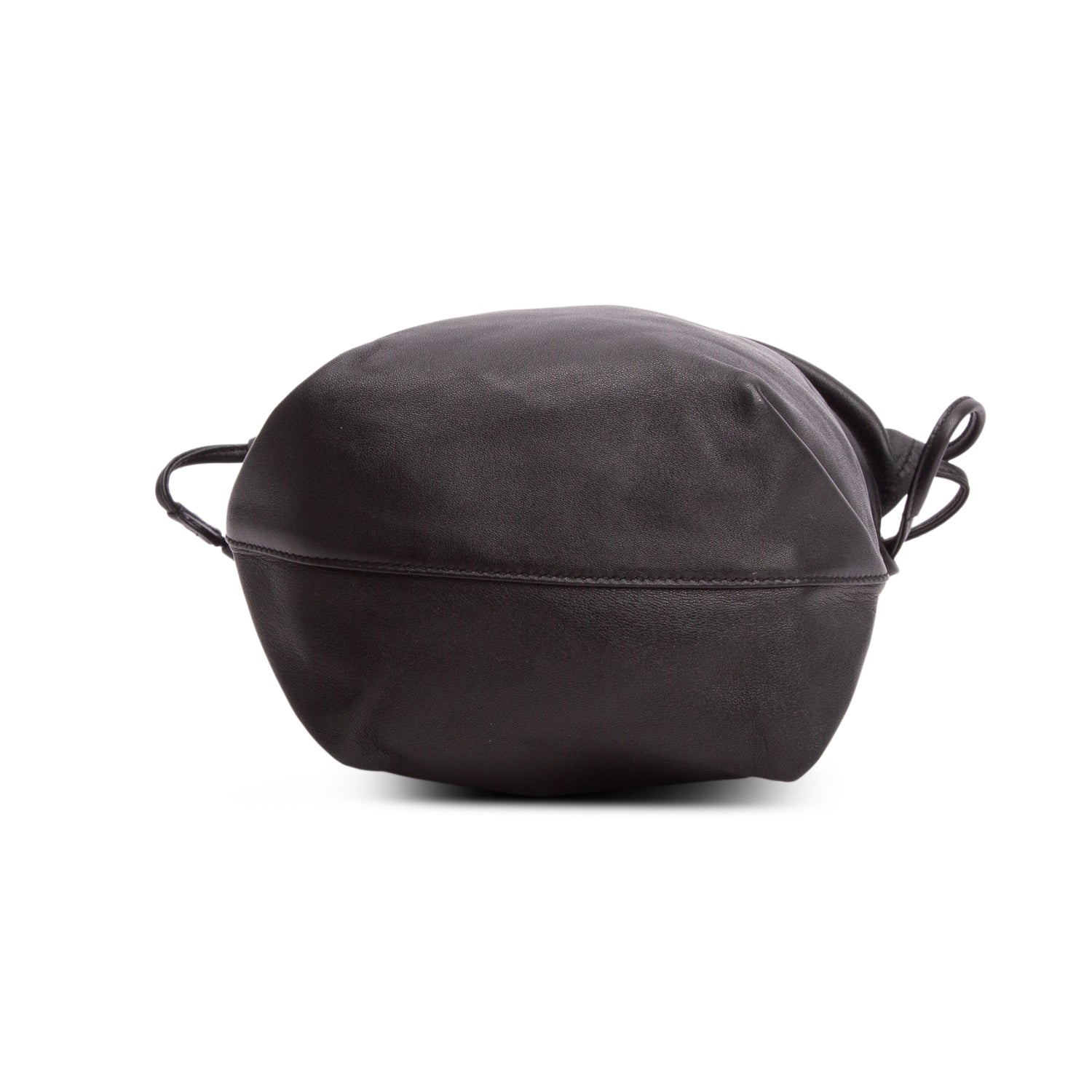 Saint Laurent Black Lambskin Teddy Drawstring Bag w/ Pouch